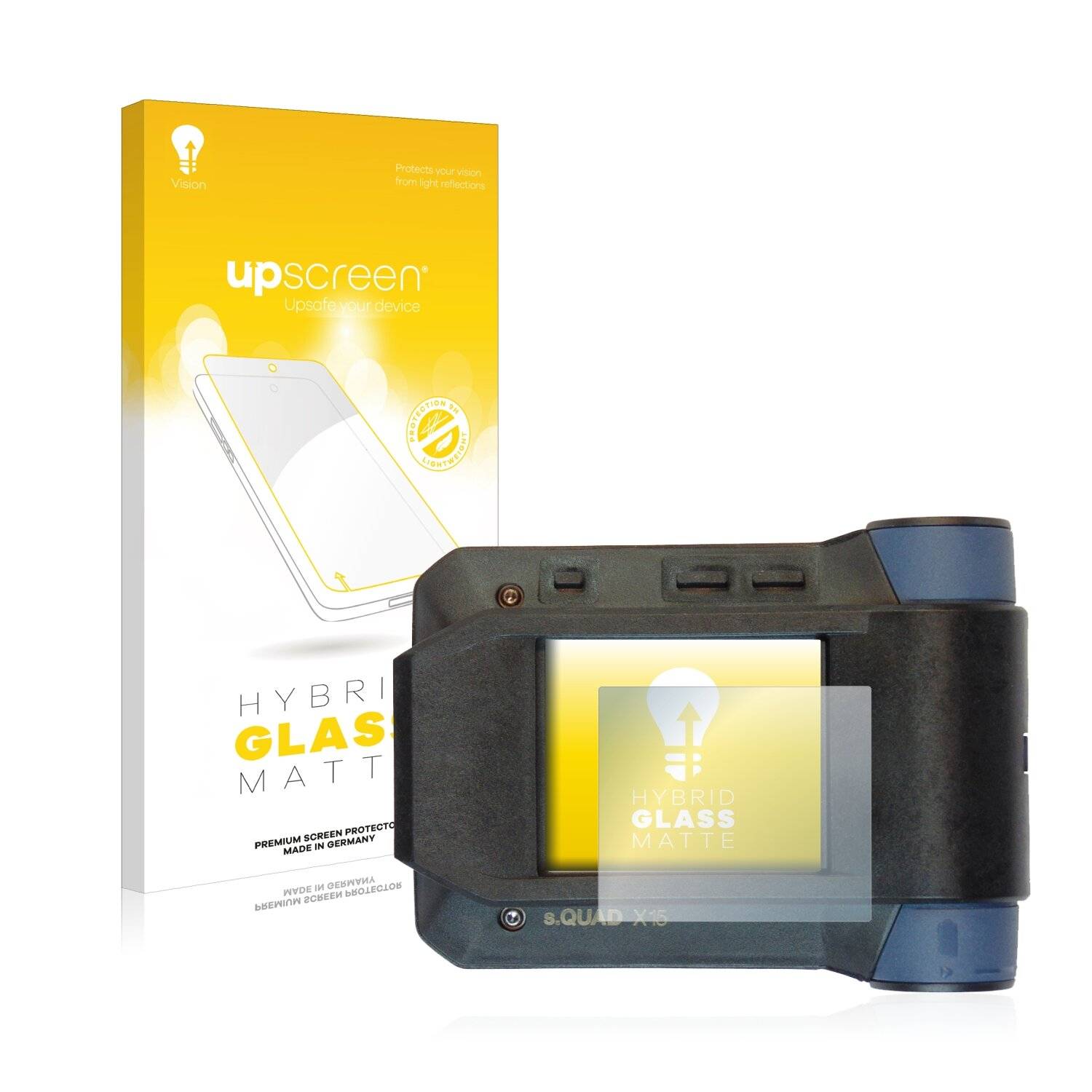 upscreen Hybrid Glass Matte Premium Schutzglas Folie für Swissphone s.Quad