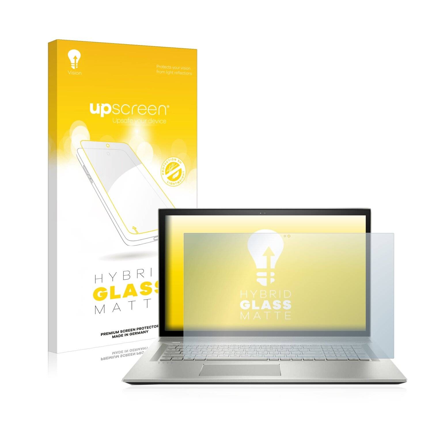 upscreen Hybrid Glass Matte Premium Schutzglas Folie für HP Envy