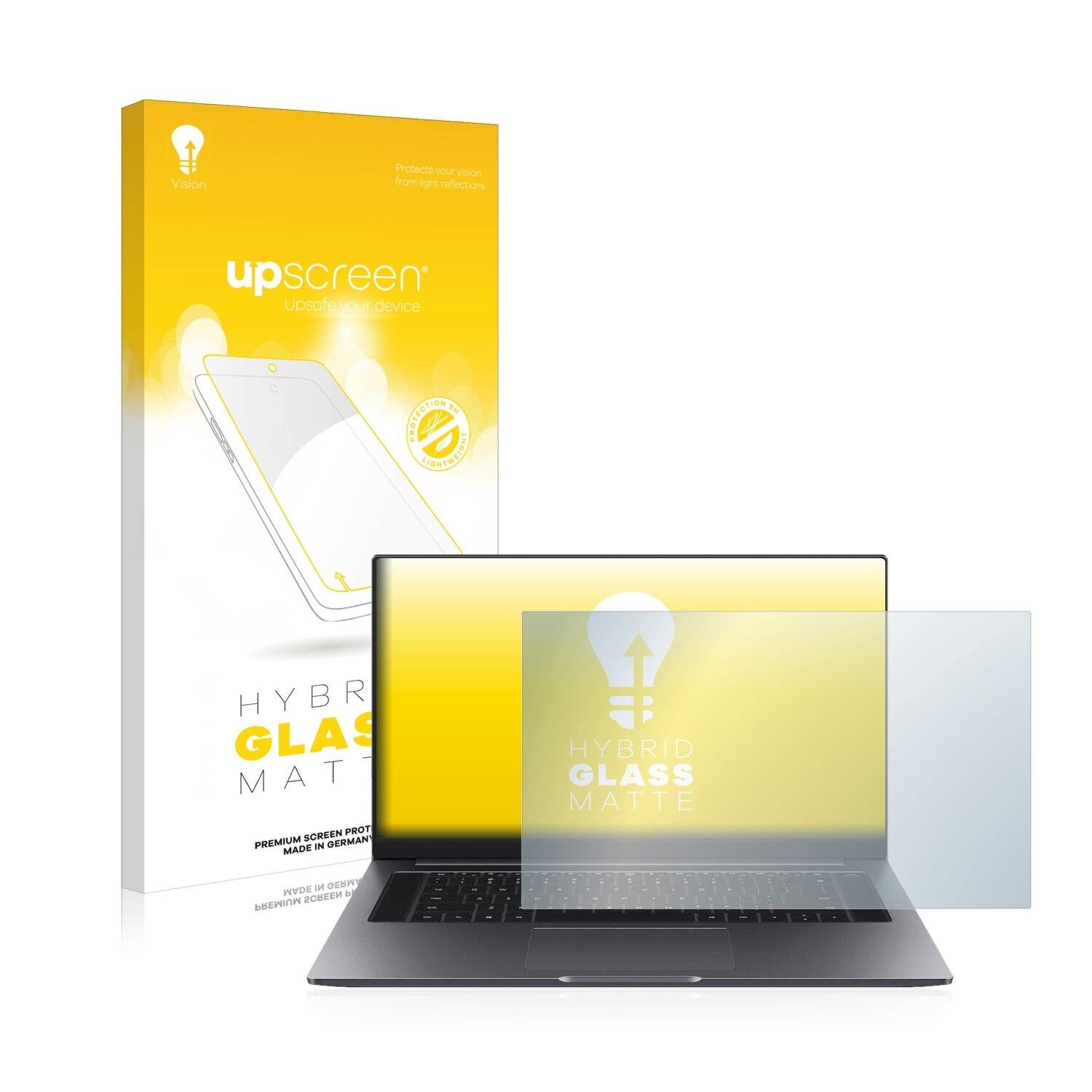 upscreen Hybrid Glass Matte Premium Schutzglas Folie für Honor MagicBook