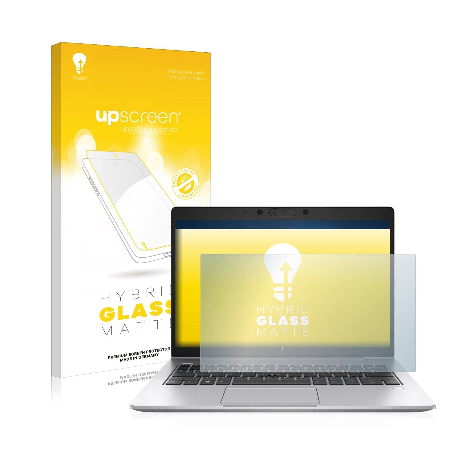upscreen Hybrid Glass Matte Premium Schutzglas Folie für HP EliteBook 850 G5