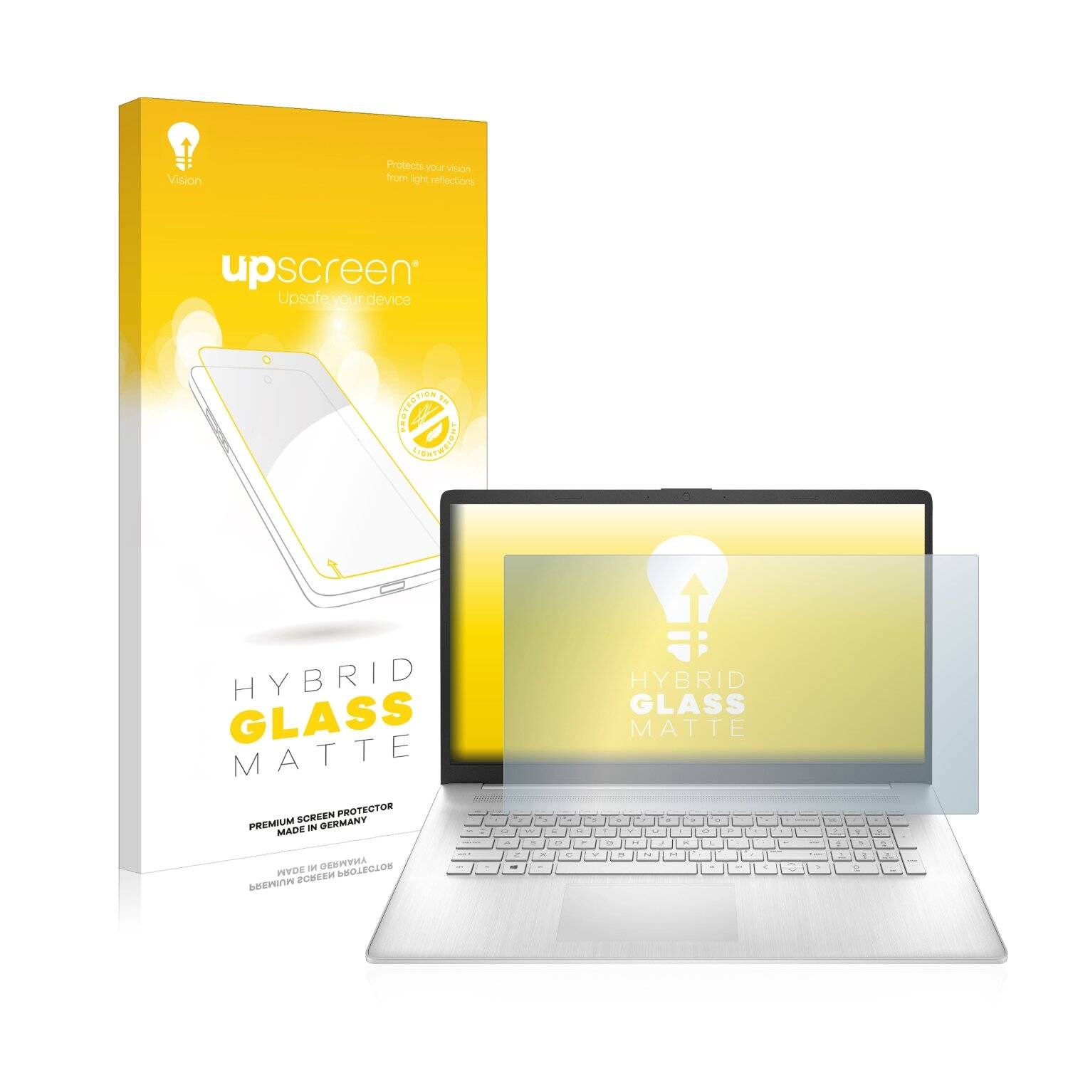 upscreen Hybrid Glass Matte Premium Schutzglas Folie für HP