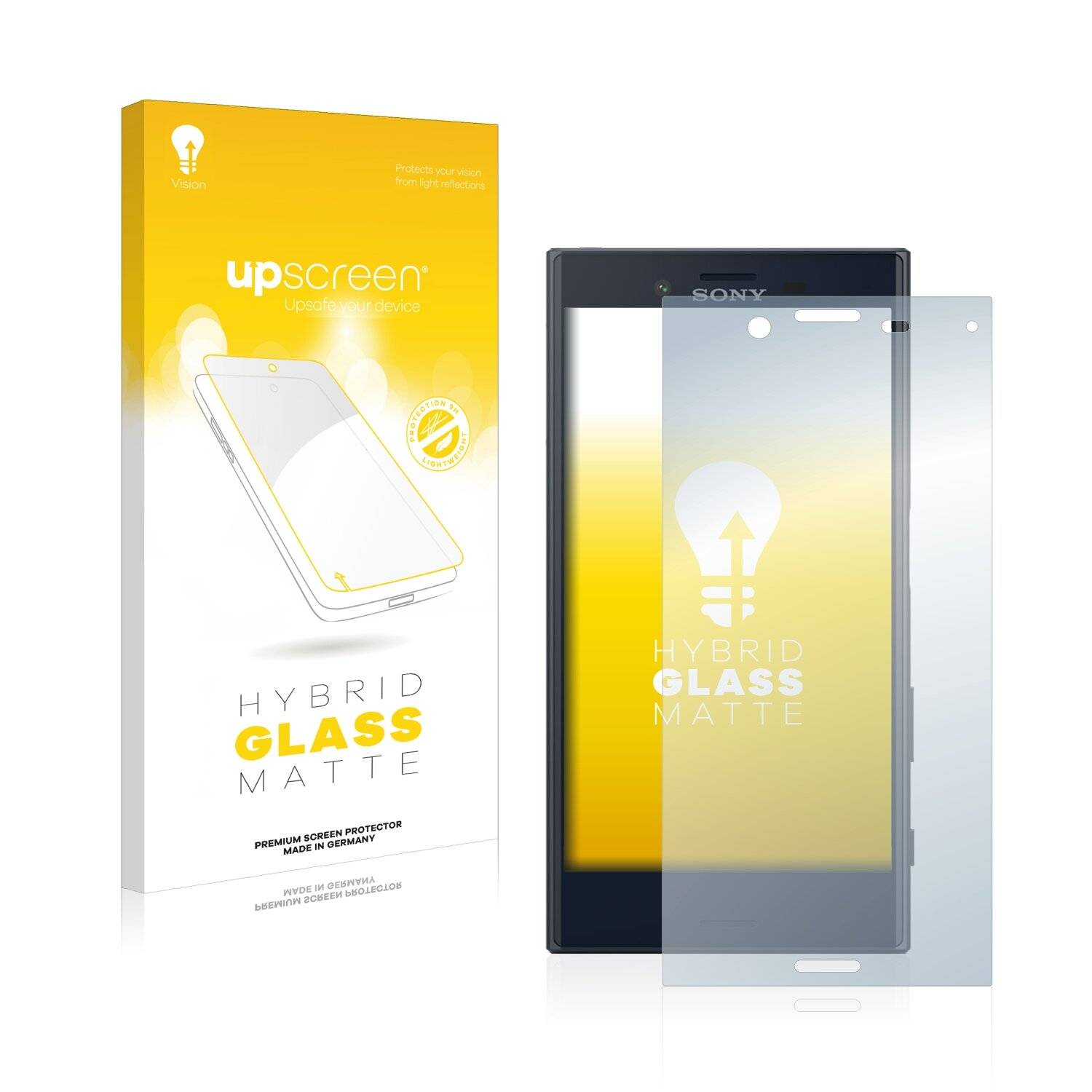 upscreen Flexible Panzerglasfolie für Sony Xperia X Compact Schutzglas 9H Hybridglas Matt Entspiegelt