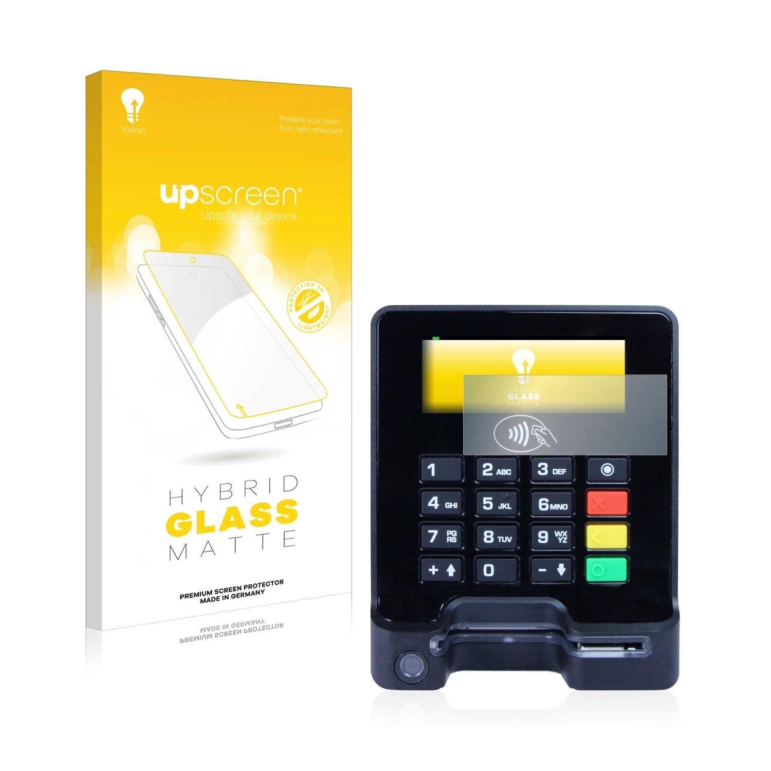 upscreen Hybrid Glass Matte Premium Schutzglas Folie für ingenico self