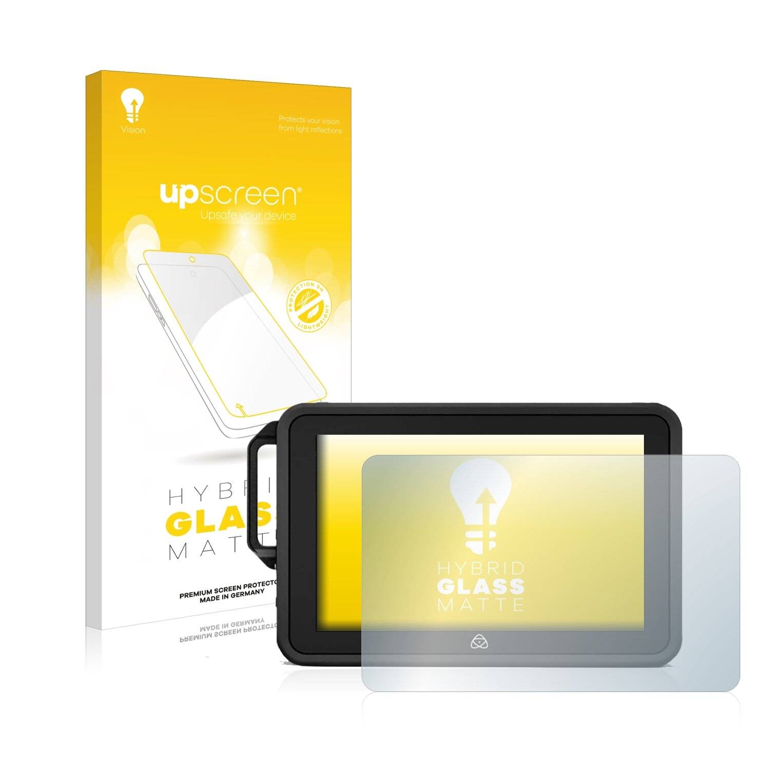 upscreen Hybrid Glass Matte Premium Schutzglas Folie für Atomos Shogun