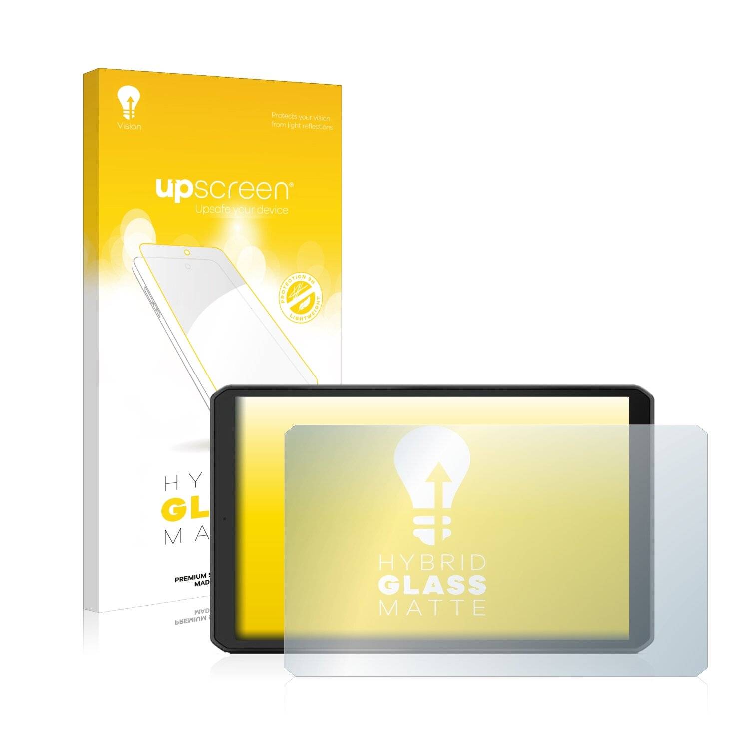 upscreen Hybrid Glass Matte Premium Schutzglas Folie für Garmin dezl