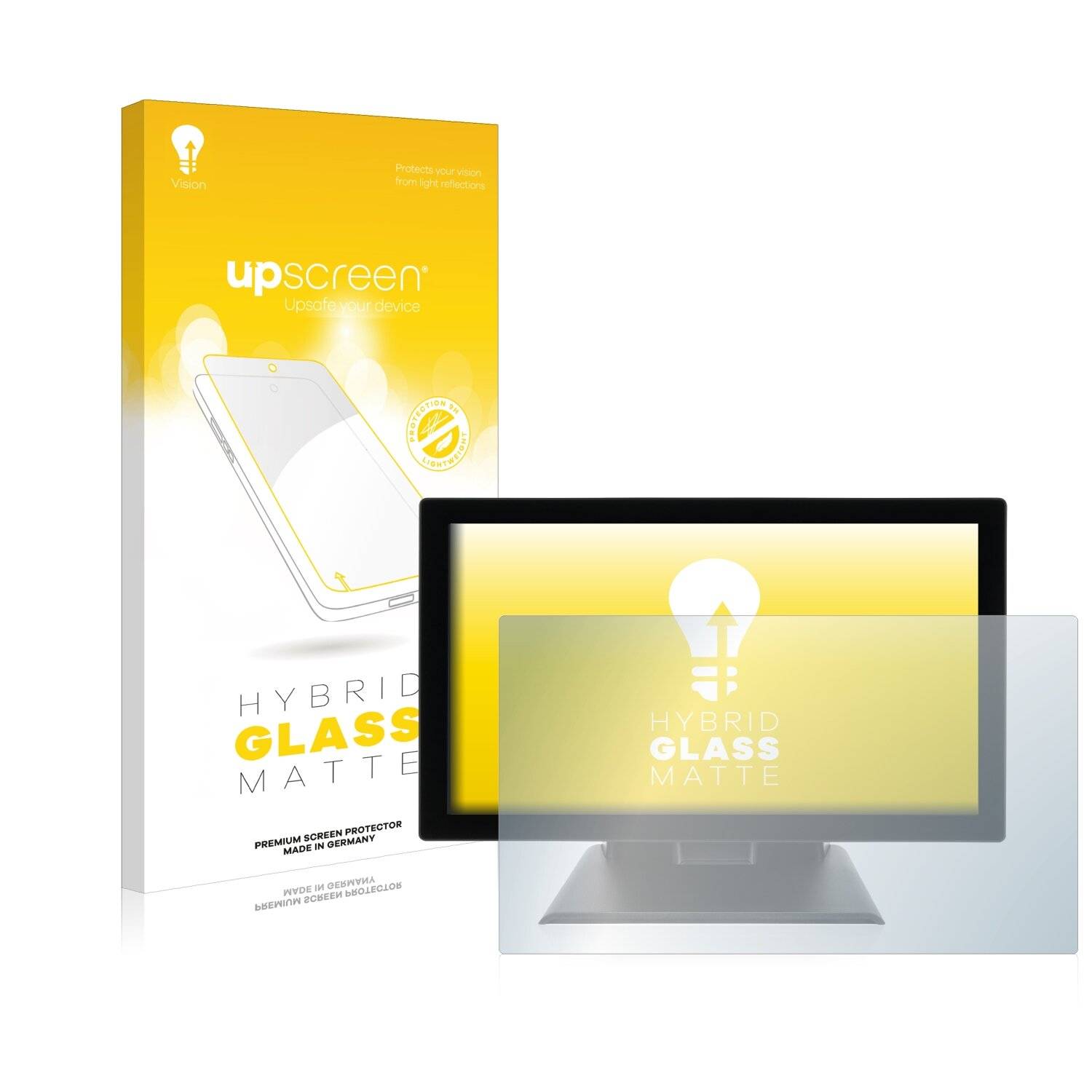 upscreen Hybrid Glass Matte Premium Schutzglas Folie für Iiyama ProLite