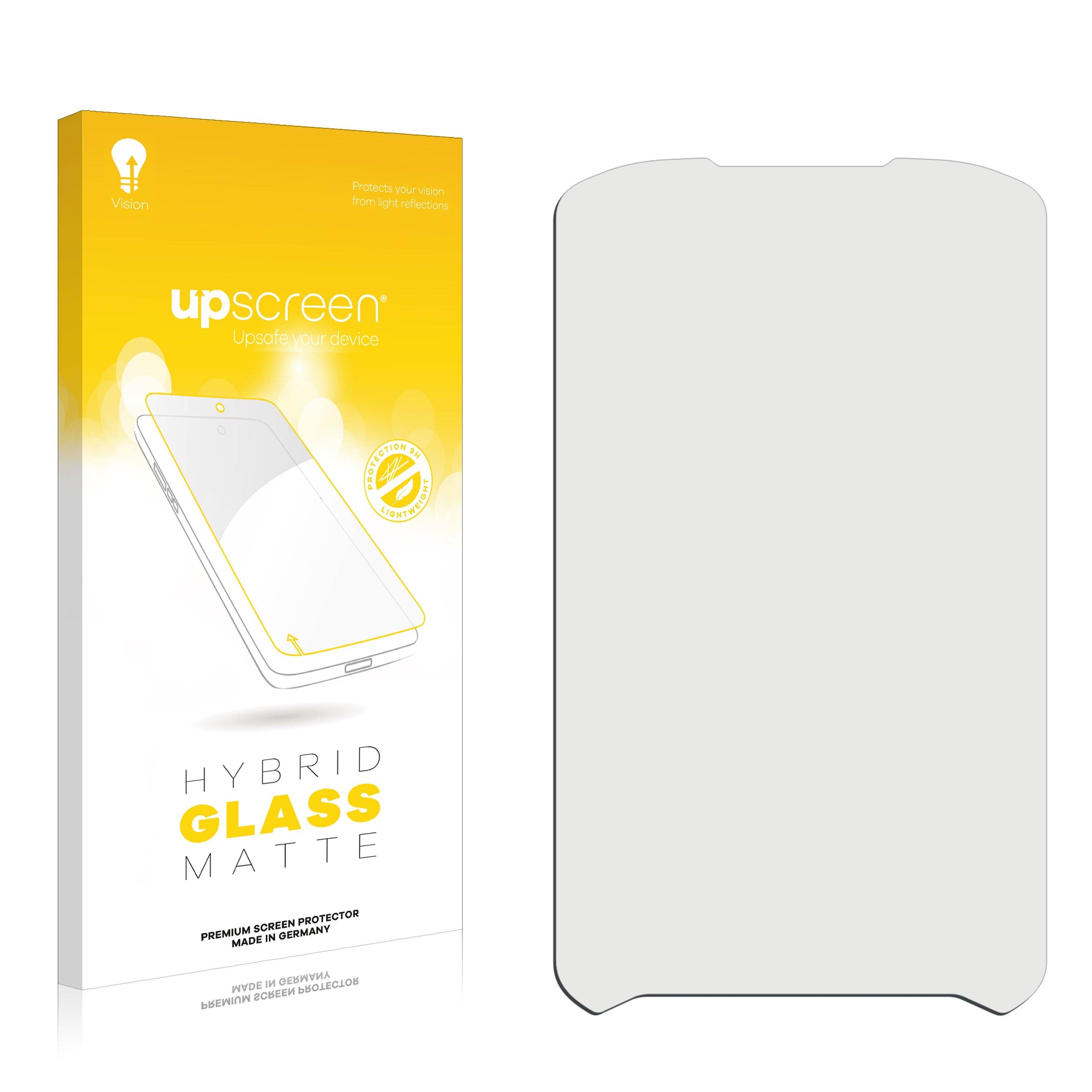 upscreen Hybrid Glass Matte Premium Schutzglas Folie für Zebra TC20