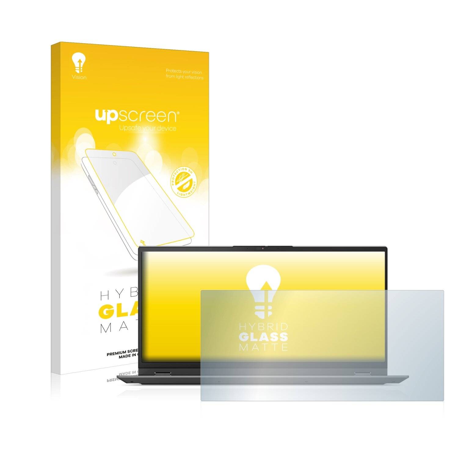 upscreen Hybrid Glass Matte Premium Schutzglas Folie für Lenovo ThinkBook Plus Gen