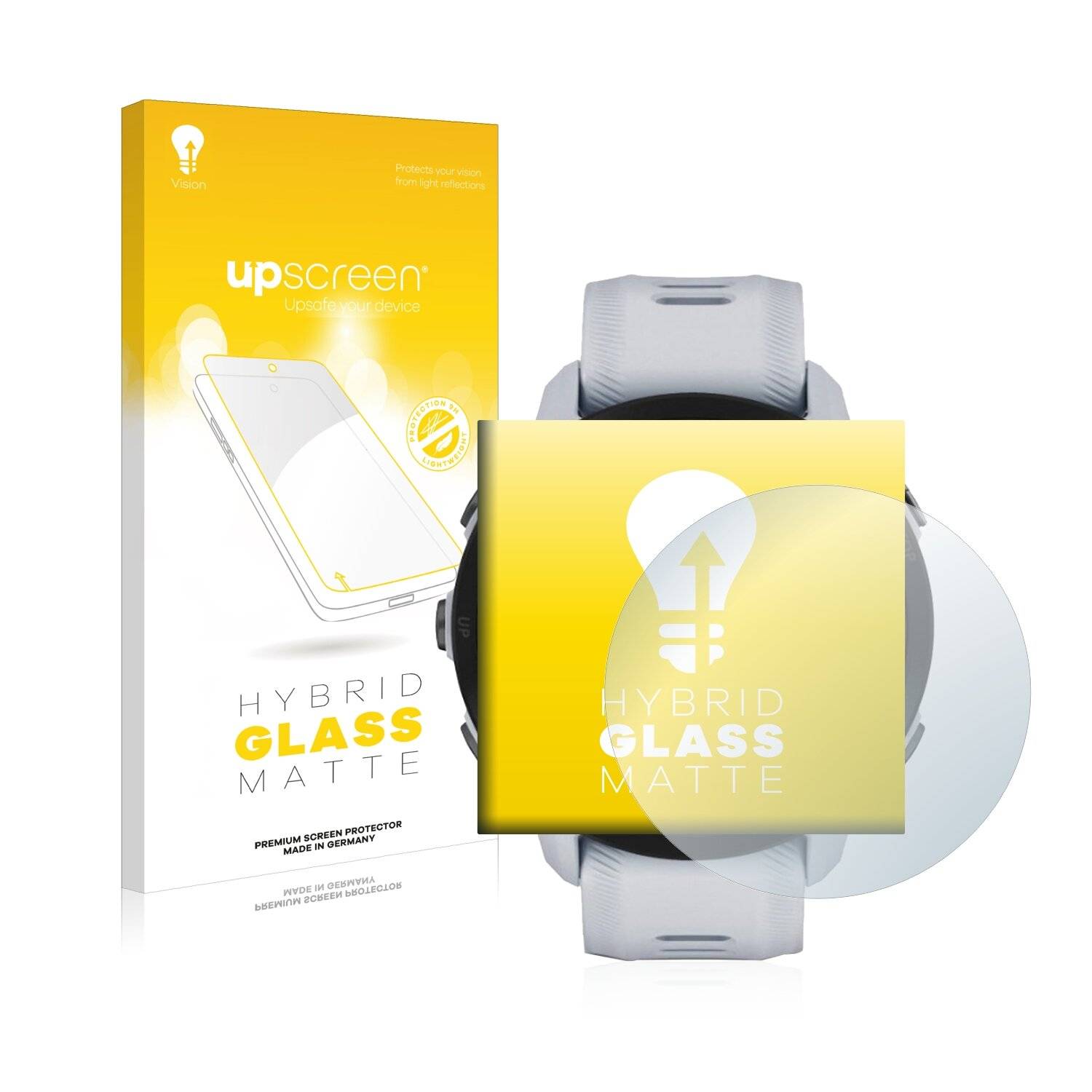 upscreen Hybrid Glas Matt Schutz-Folie für Garmin Forerunner 955 Solar