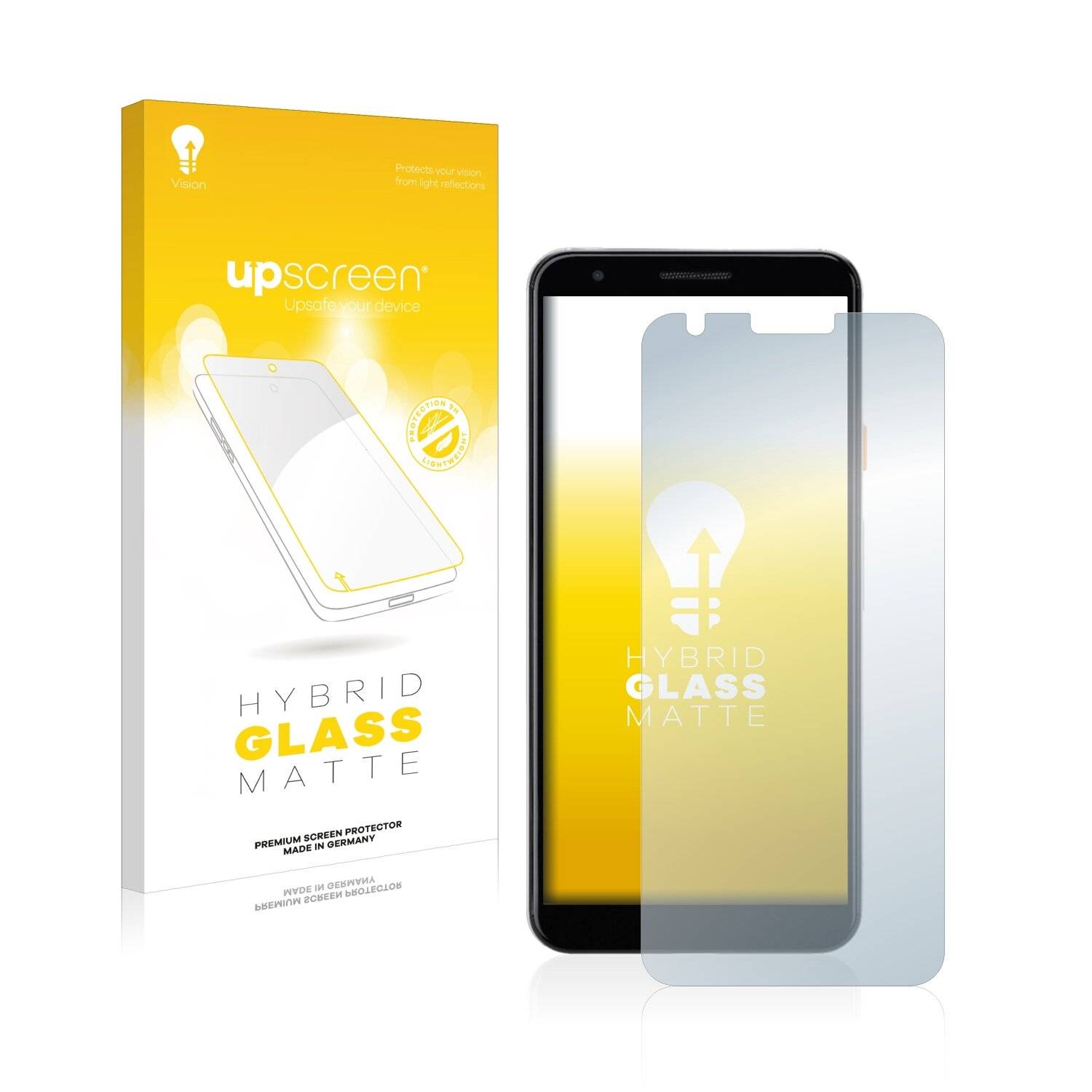 upscreen Flexible Schutz Glas Folie für Google Pixel 3a Schutzglas 9H Hybridglas Matt Entspiegelt