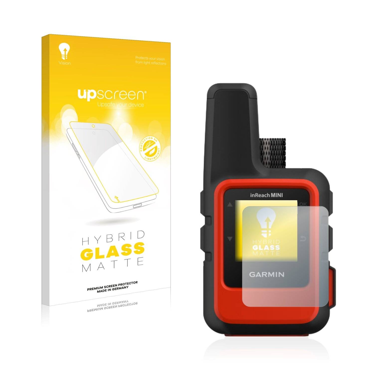 upscreen Hybrid Glass Matte Premium Schutzglas Folie für Garmin inReach