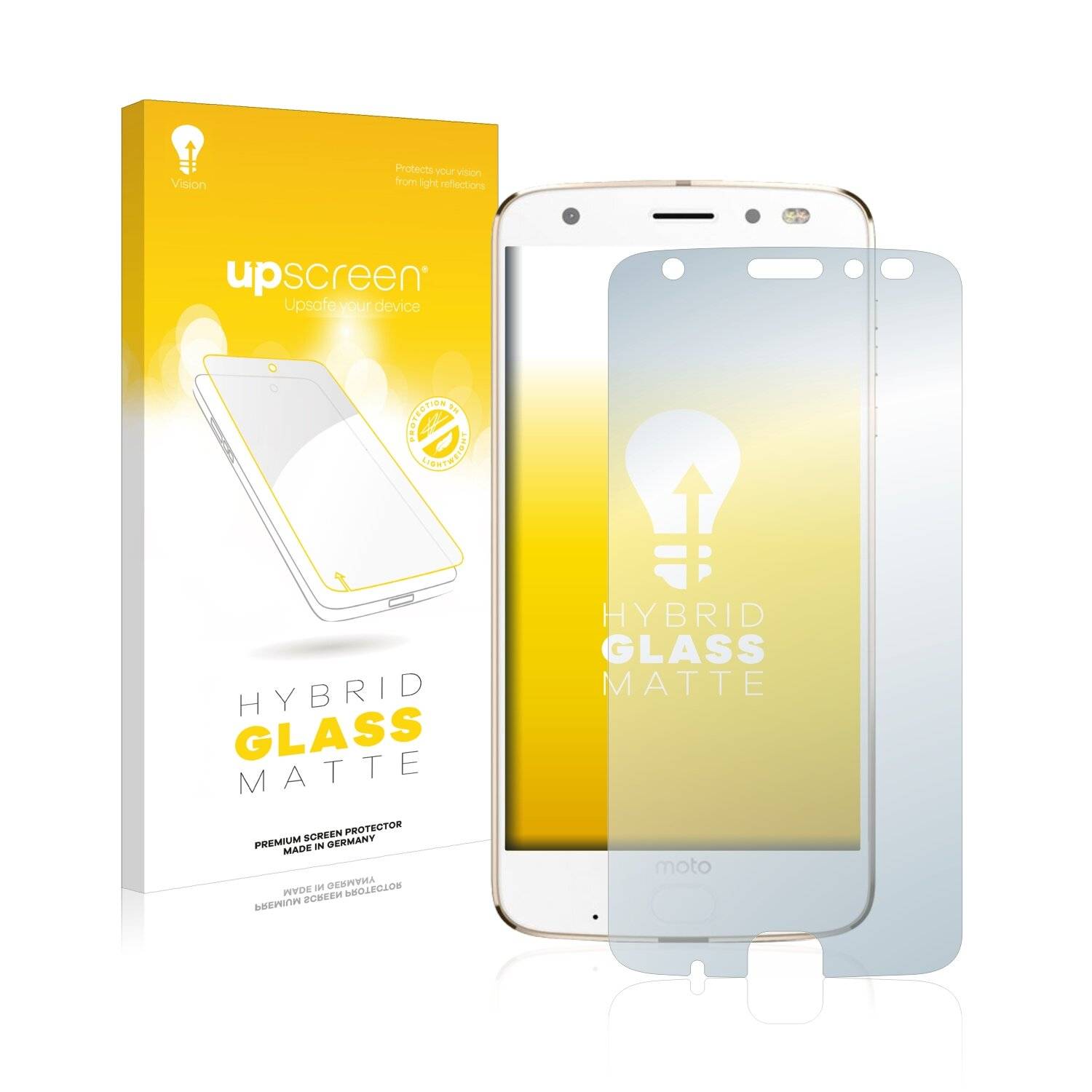 upscreen Flexible Panzerglasfolie für Motorola Moto Z2 Force Schutzglas 9H Hybridglas Matt Entspiegelt