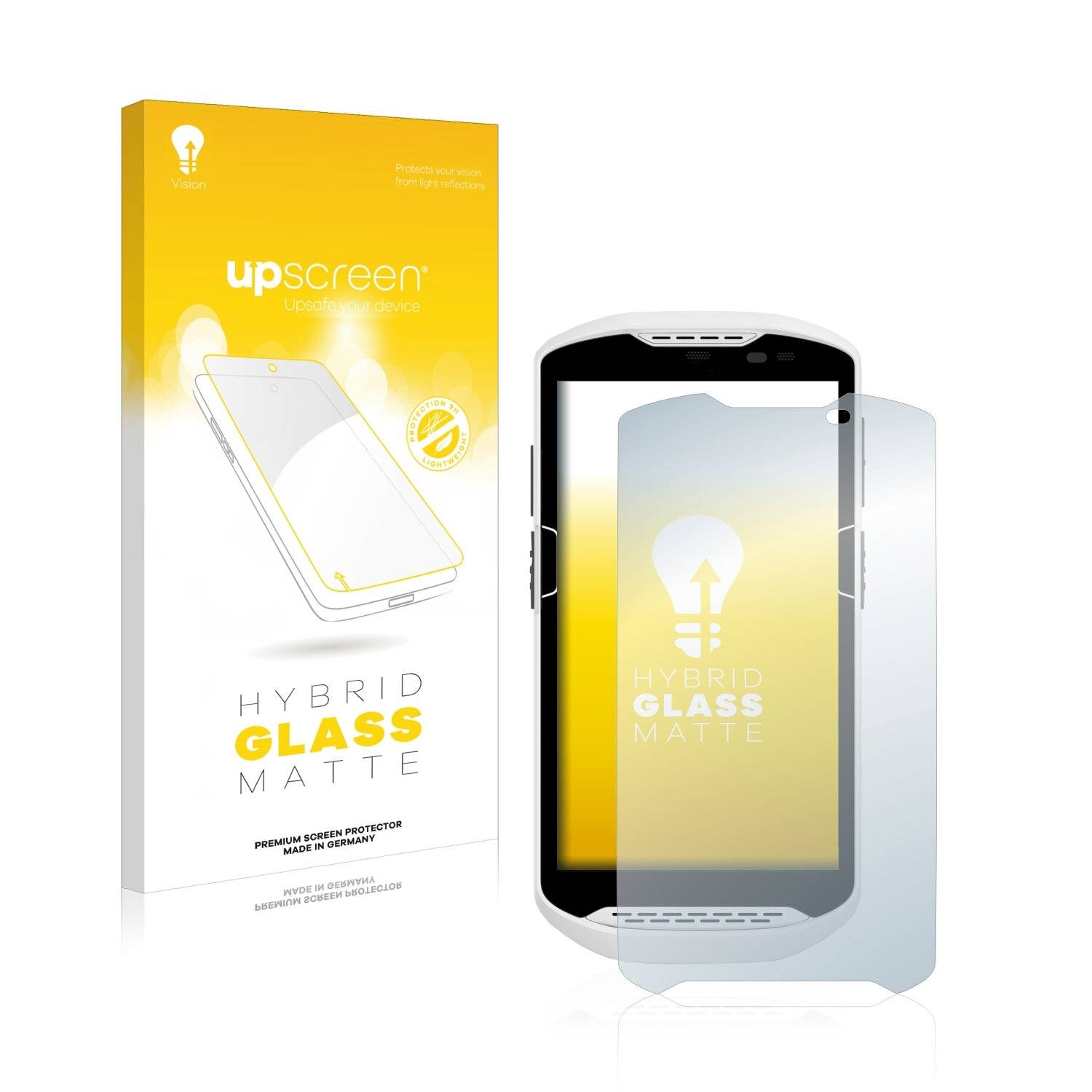 upscreen Flexible Schutz Glas Folie für Zebra TC57 Schutzglas 9H Hybridglas Matt Entspiegelt