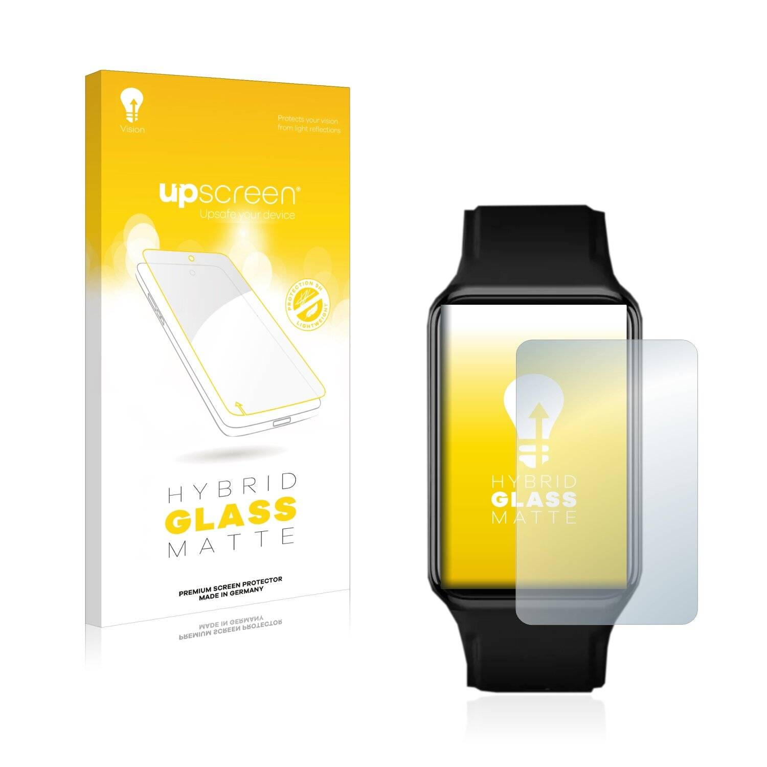 upscreen Hybrid Glass Matte Premium Schutzglas Folie für Oppo Watch