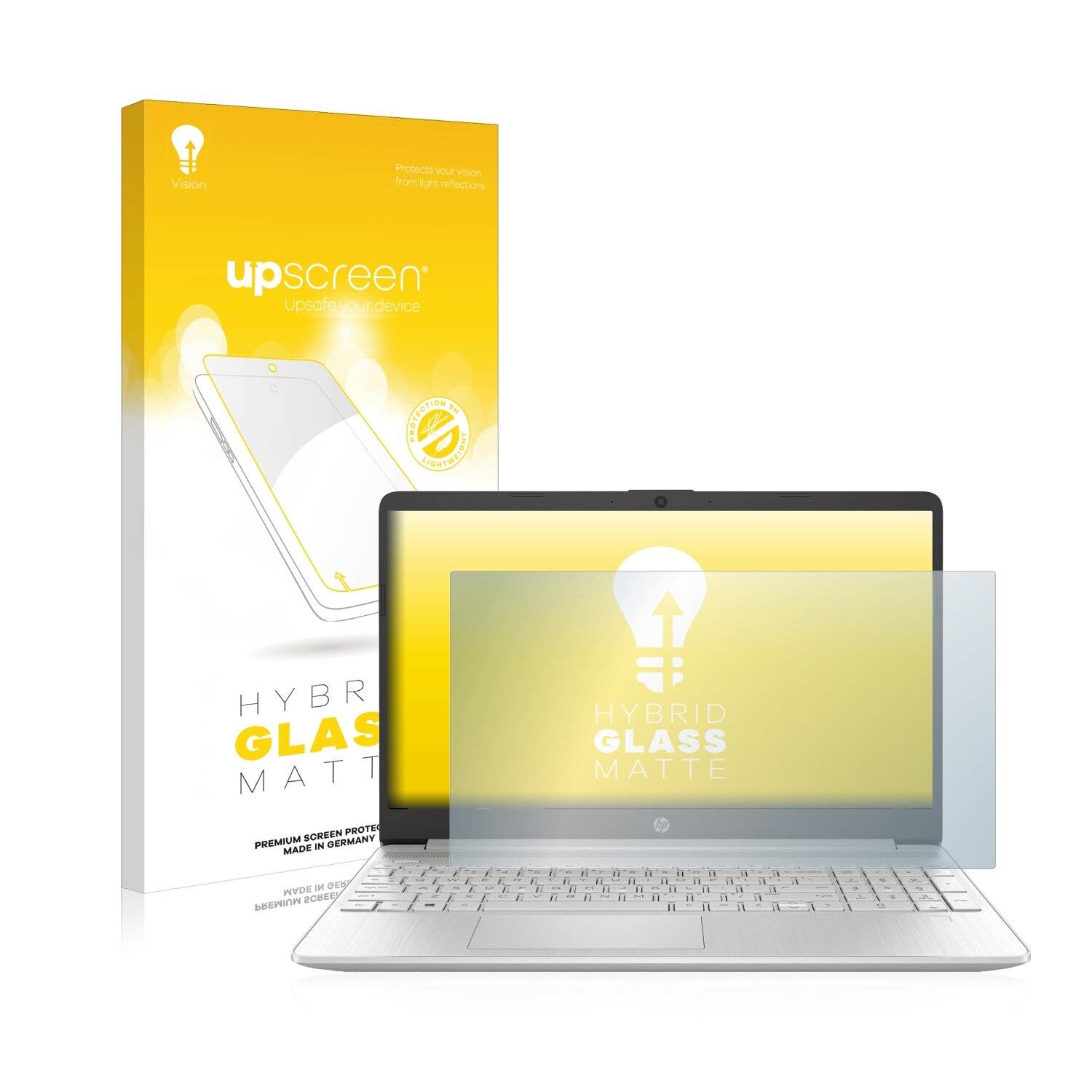 upscreen Hybrid Glass Matte Premium Schutzglas Folie für HP