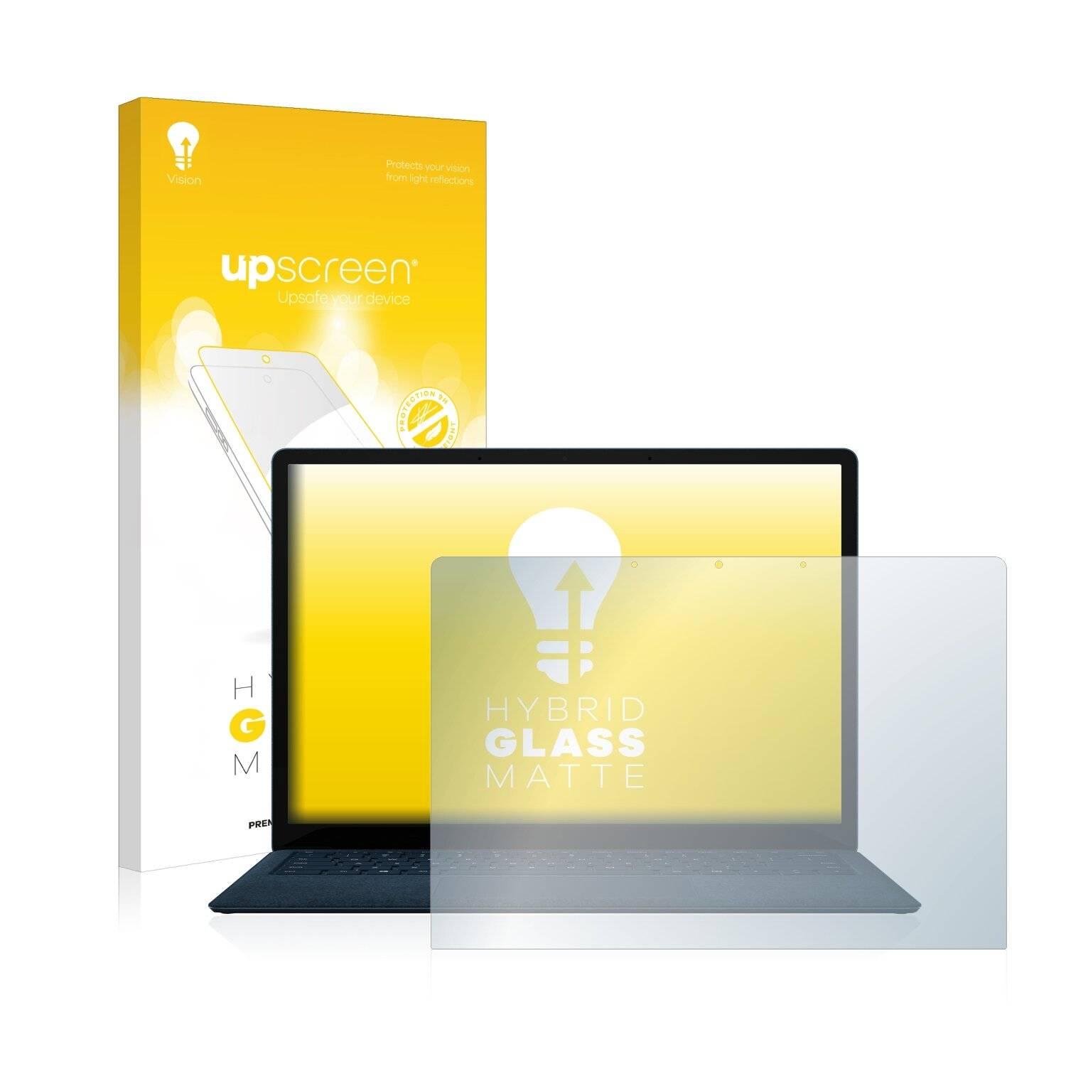 upscreen Hybrid Glass Matte Premium Schutzglas Folie für Microsoft Surface Laptop 4