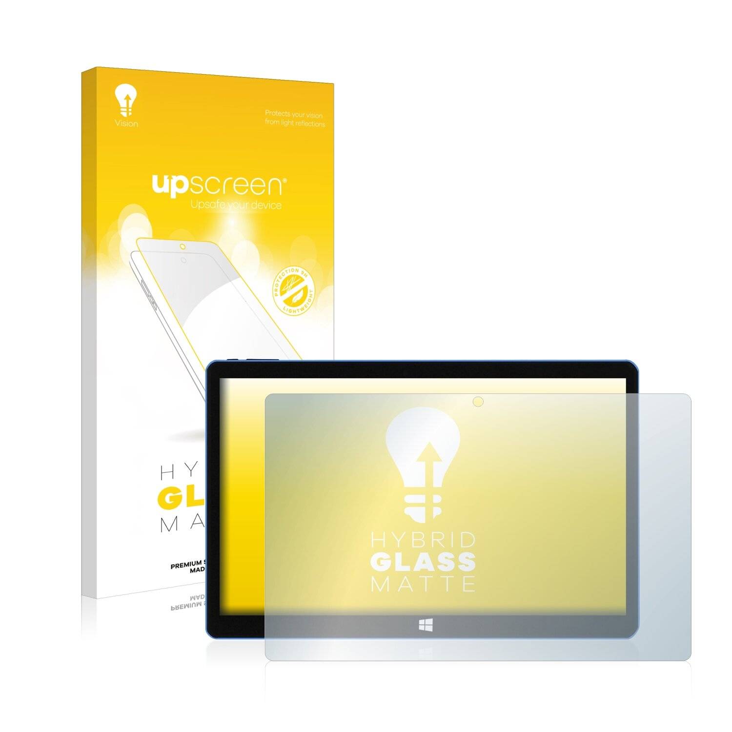 upscreen Hybrid Glass Matte Premium Schutzglas Folie für Woxter Zen 10