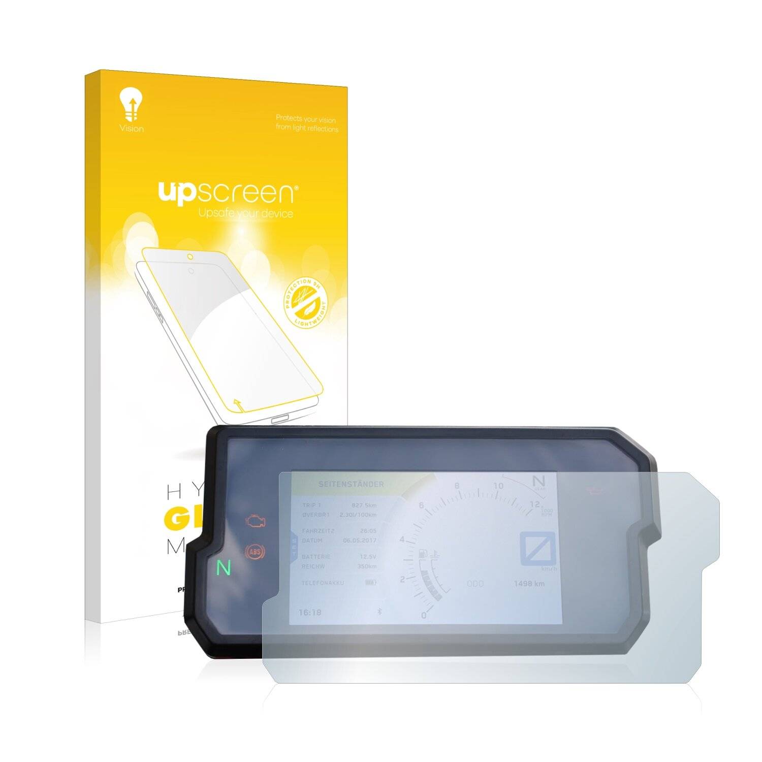 upscreen Hybrid Glass Matte Premium Schutzglas Folie für KTM 390 Duke