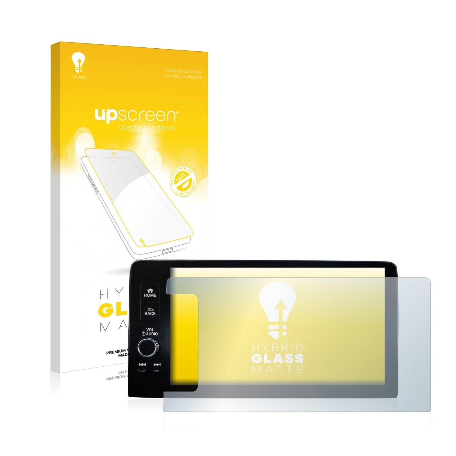 upscreen Hybrid Glass Matte Premium Schutzglas Folie für Honda HR-V 2022 Navigationssystem