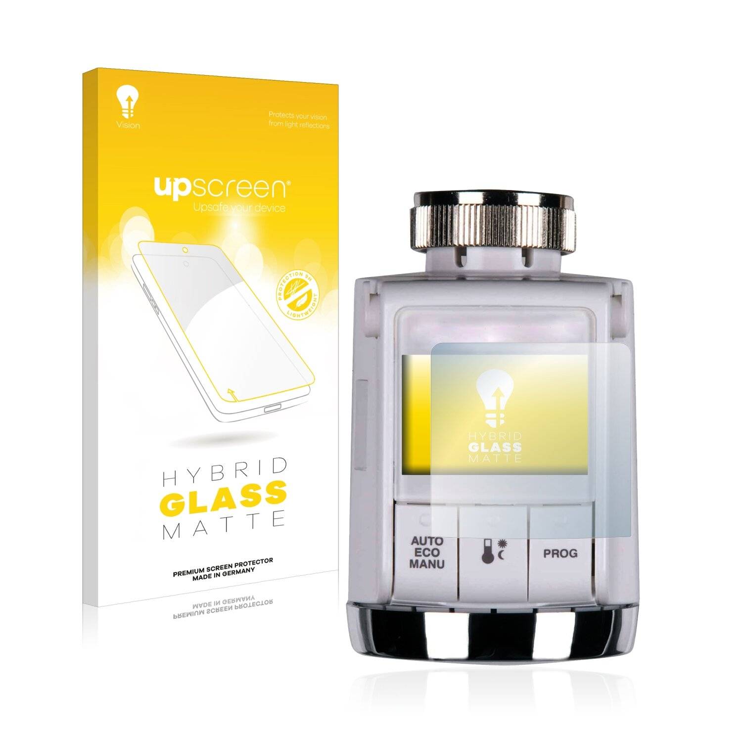 upscreen Hybrid Glass Matte Premium Schutzglas Folie für Honeywell Rondostat HR25