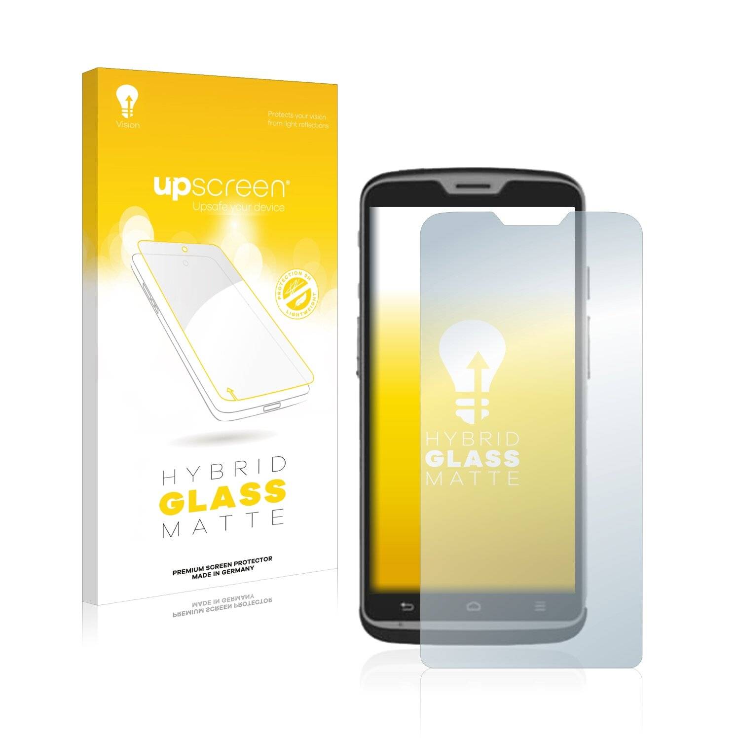 upscreen Hybrid Glass Matte Premium Schutzglas Folie für M3 Mobile