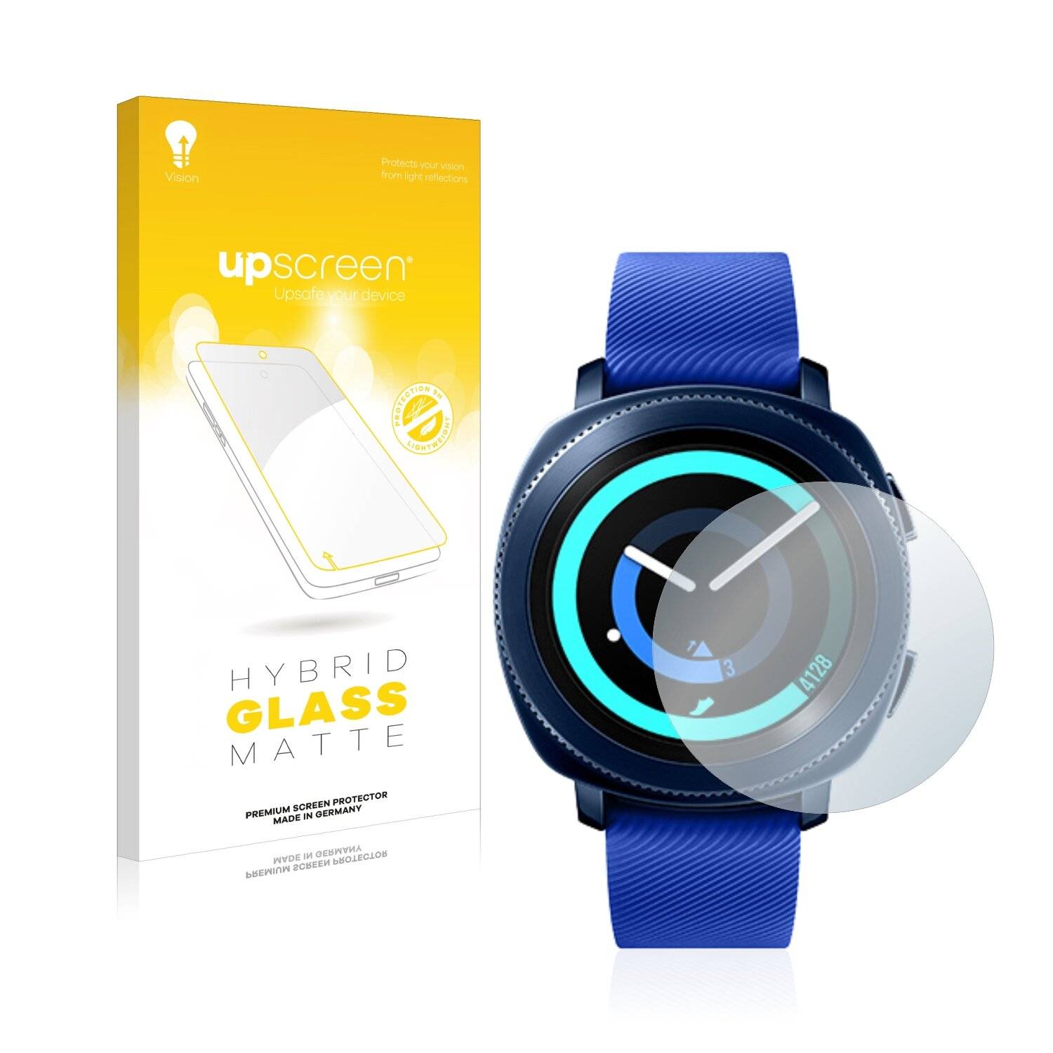 upscreen Hybrid Glass Matte Premium Schutzglas Folie für Samsung Gear