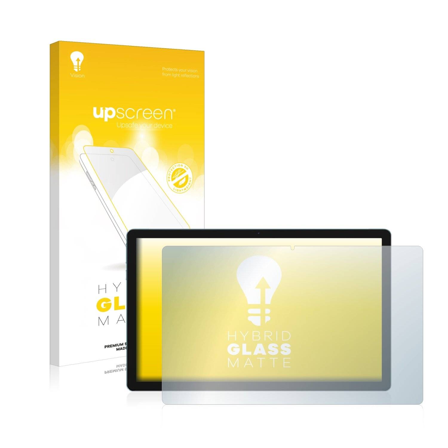 upscreen Hybrid Glass Matte Premium Schutzglas Folie für Blackview Tab
