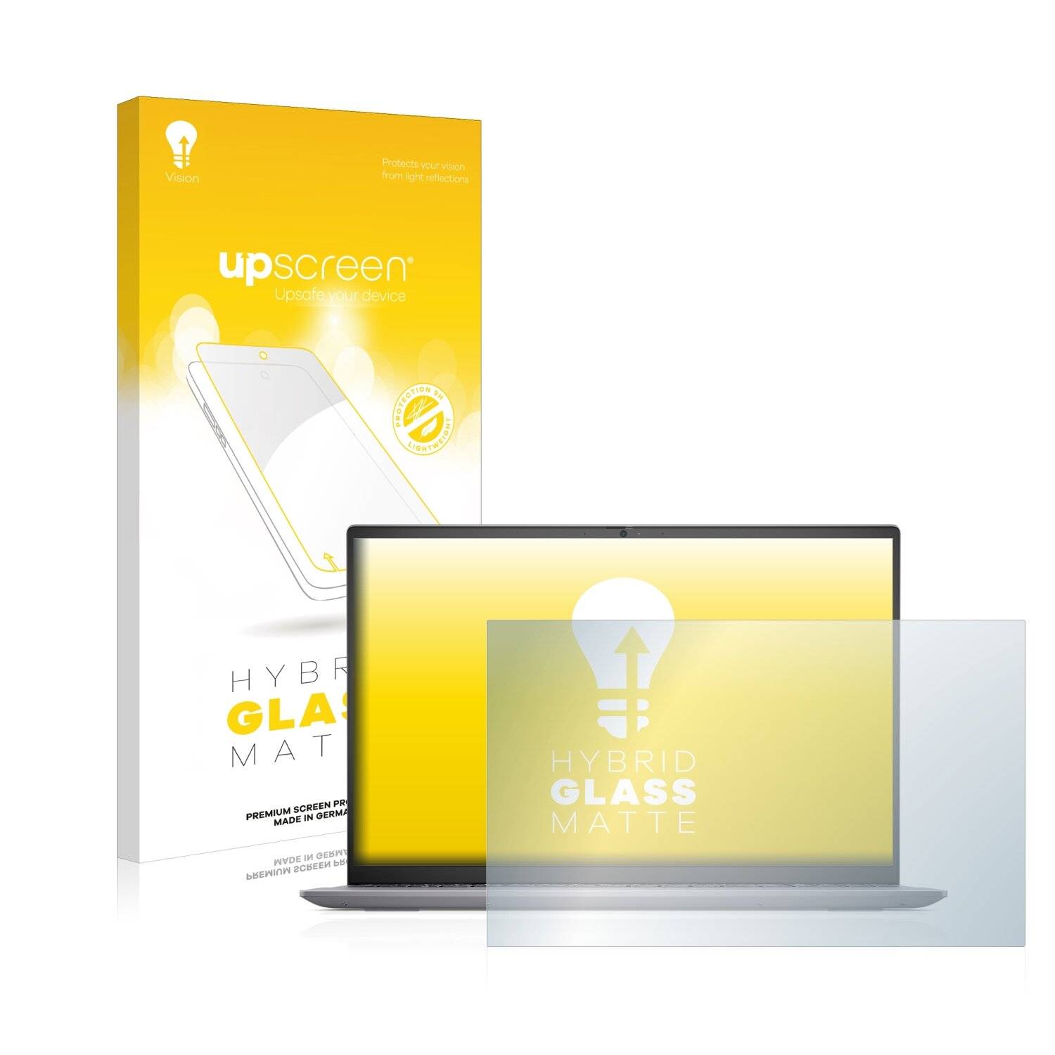 upscreen Hybrid Glass Matte Premium Schutzglas Folie für Dell Vostro