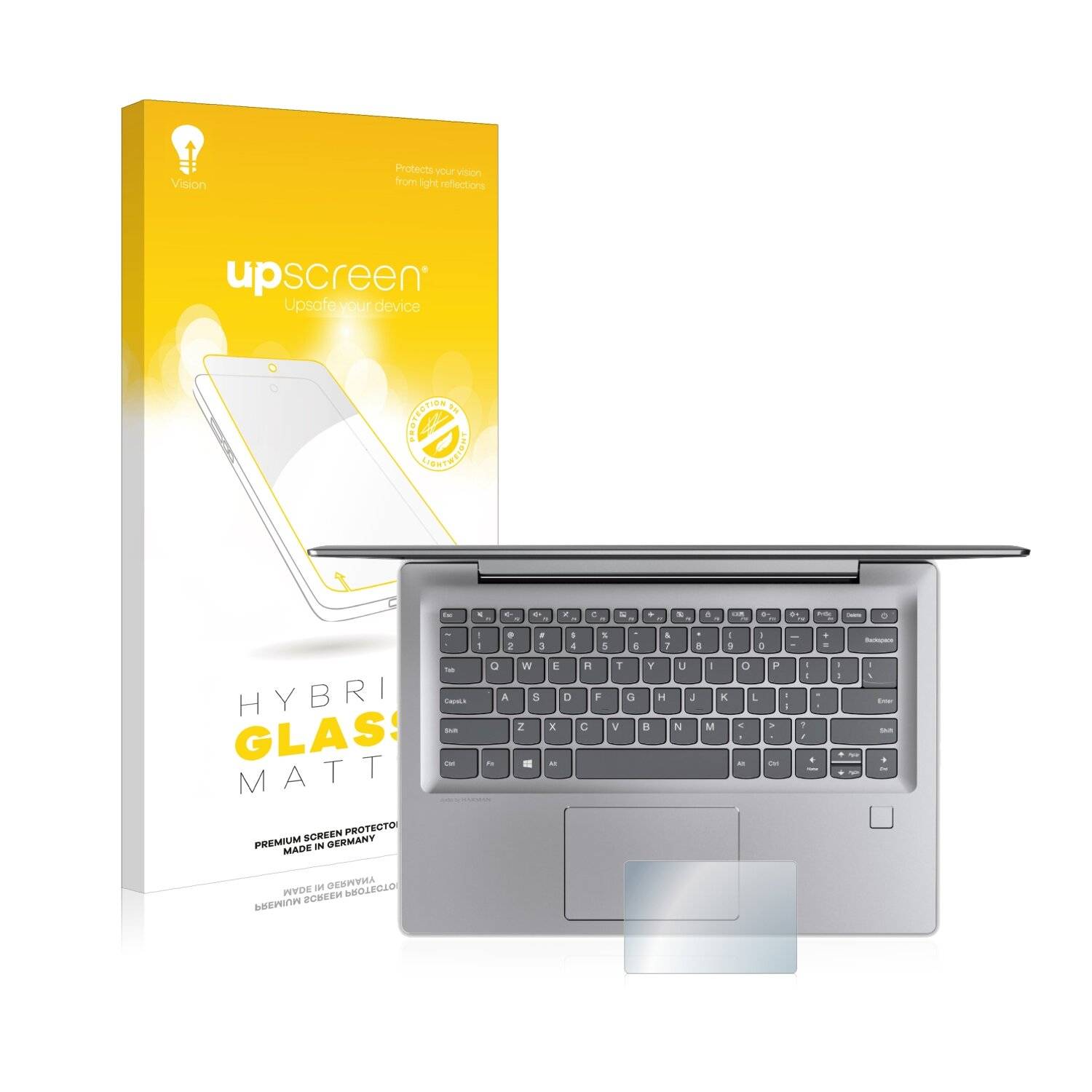 upscreen Flexible Schutz Glas Folie für Lenovo IdeaPad 530s (14") Touchpad Schutzglas 9H Hybridglas Matt Entspiegelt