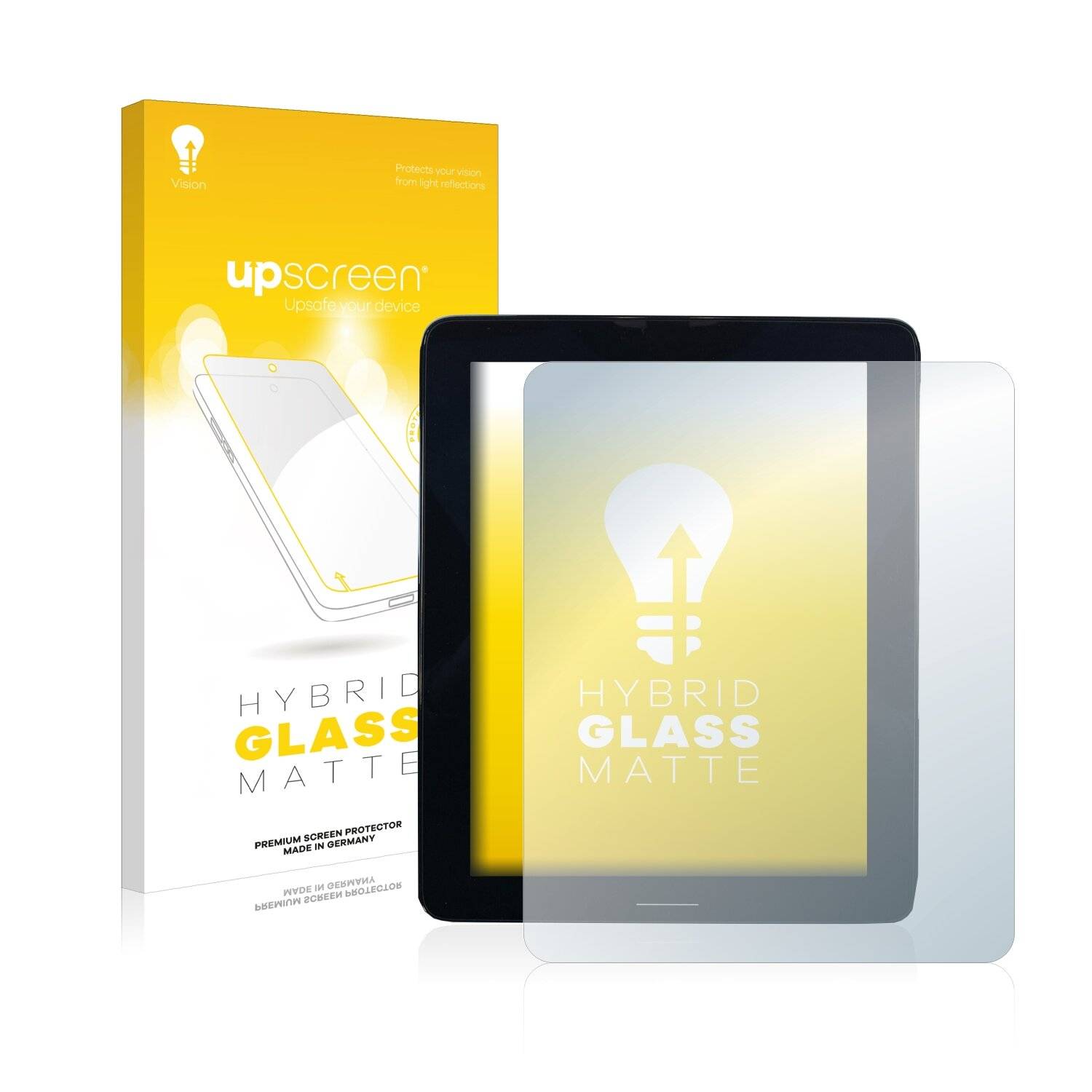 upscreen Hybrid Glass Matte Premium Schutzglas Folie für Volvo Polestar 2 2021 Infotainment