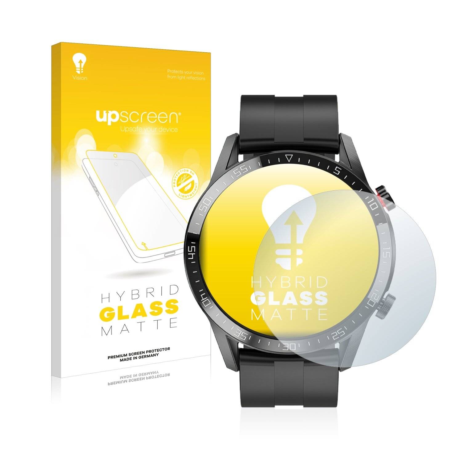 upscreen Hybrid Glass Matte Premium Schutzglas Folie für Hoco Y2