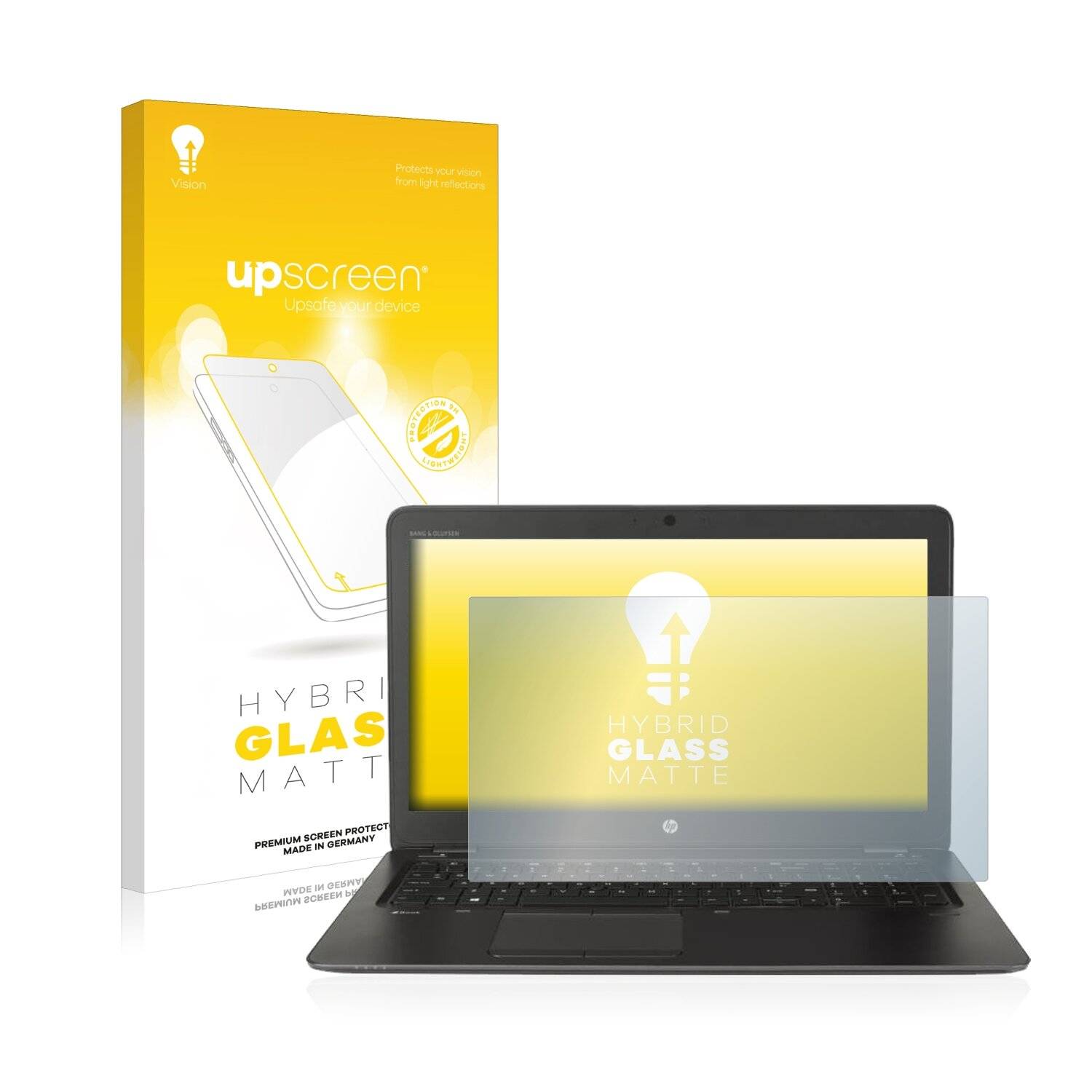 upscreen Hybrid Glass Matte Premium Schutzglas Folie für HP ZBook 15u G4