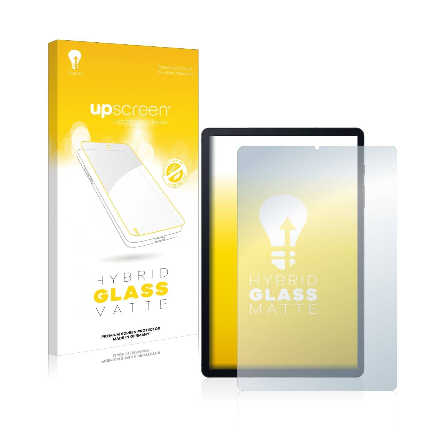 upscreen Hybrid Glass Matte Premium Schutzglas Folie für Samsung Galaxy Tab S6 Lite LTE