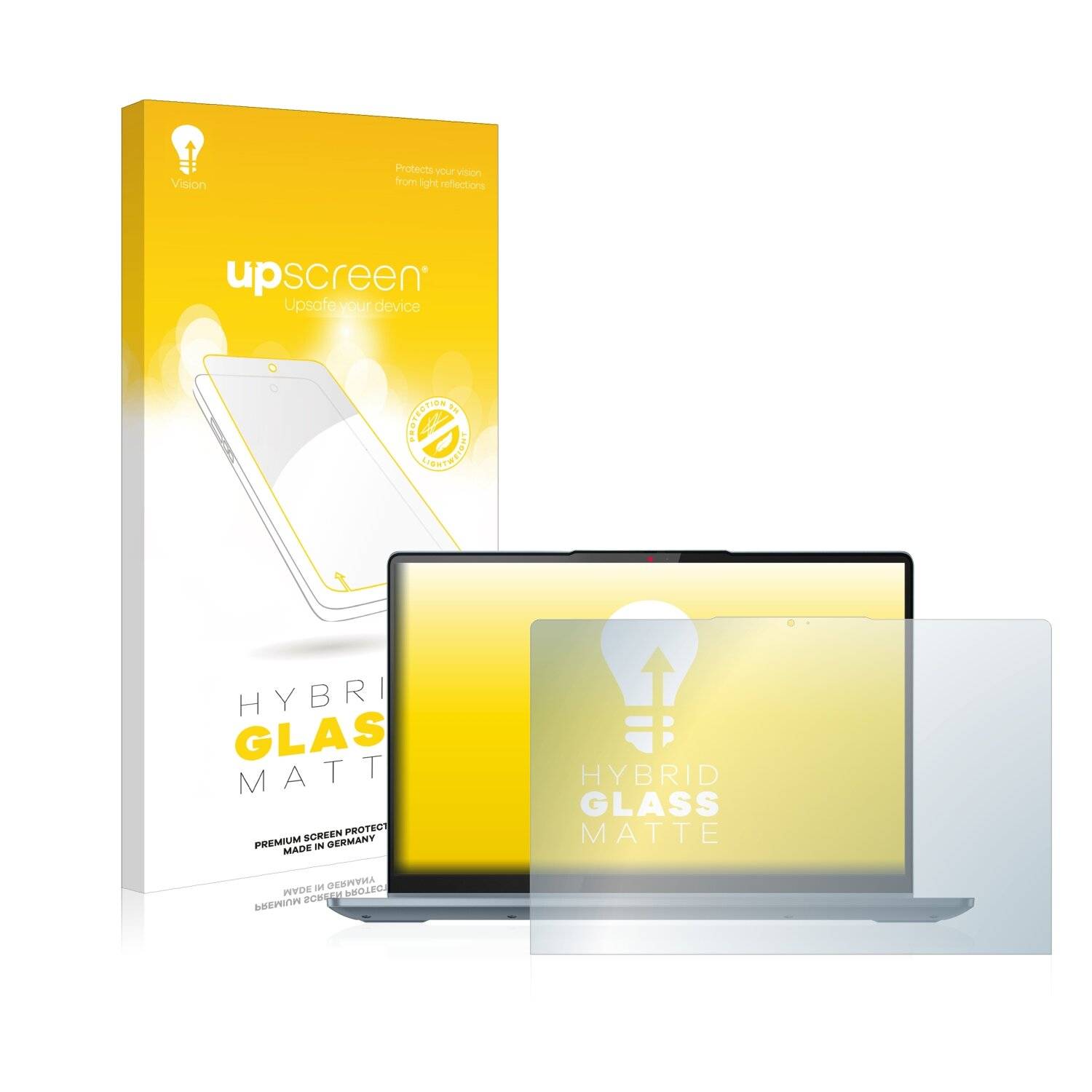 upscreen Hybrid Glass Matte Premium Schutzglas Folie für Lenovo IdeaPad Flex 5 14 Gen 7