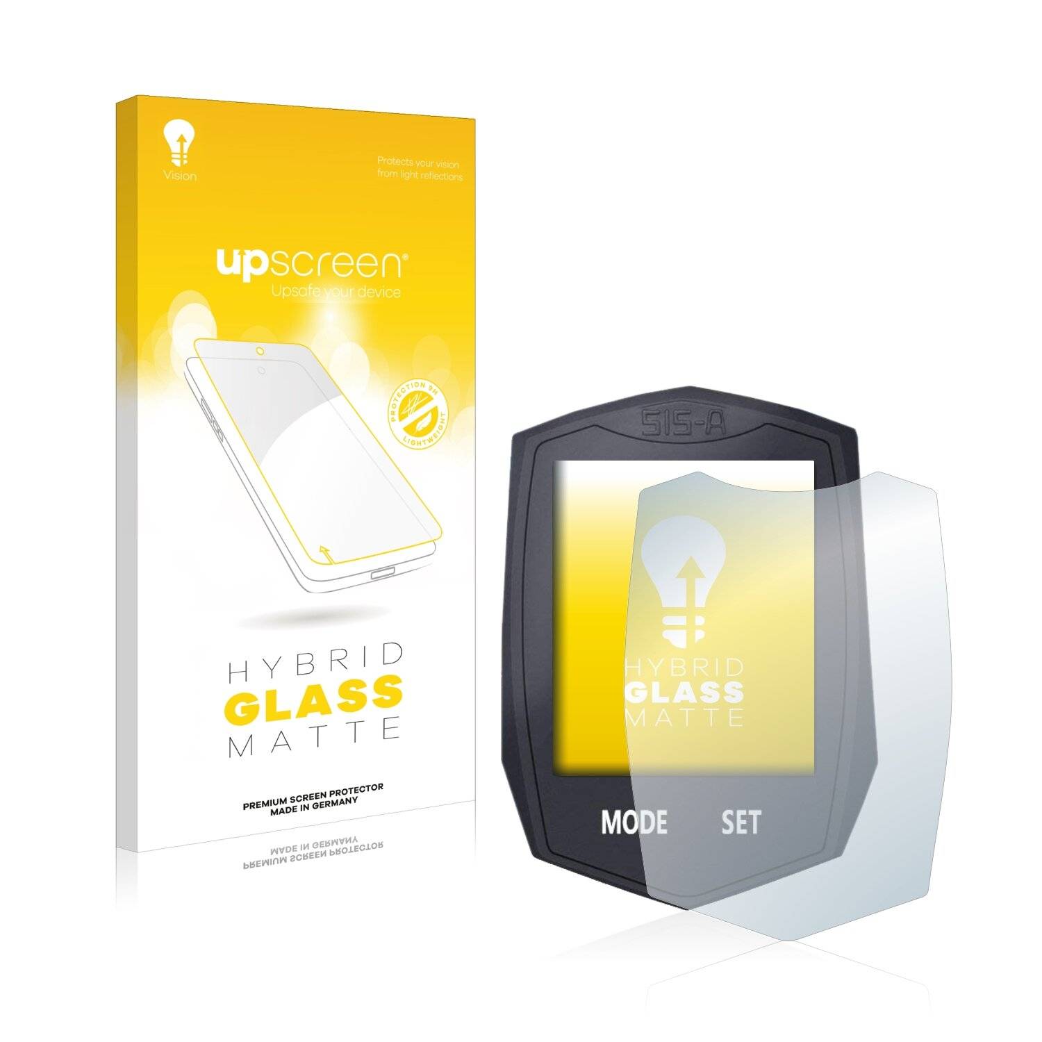 upscreen Hybrid Glass Matte Premium Schutzglas Folie für BIGO Bicycle