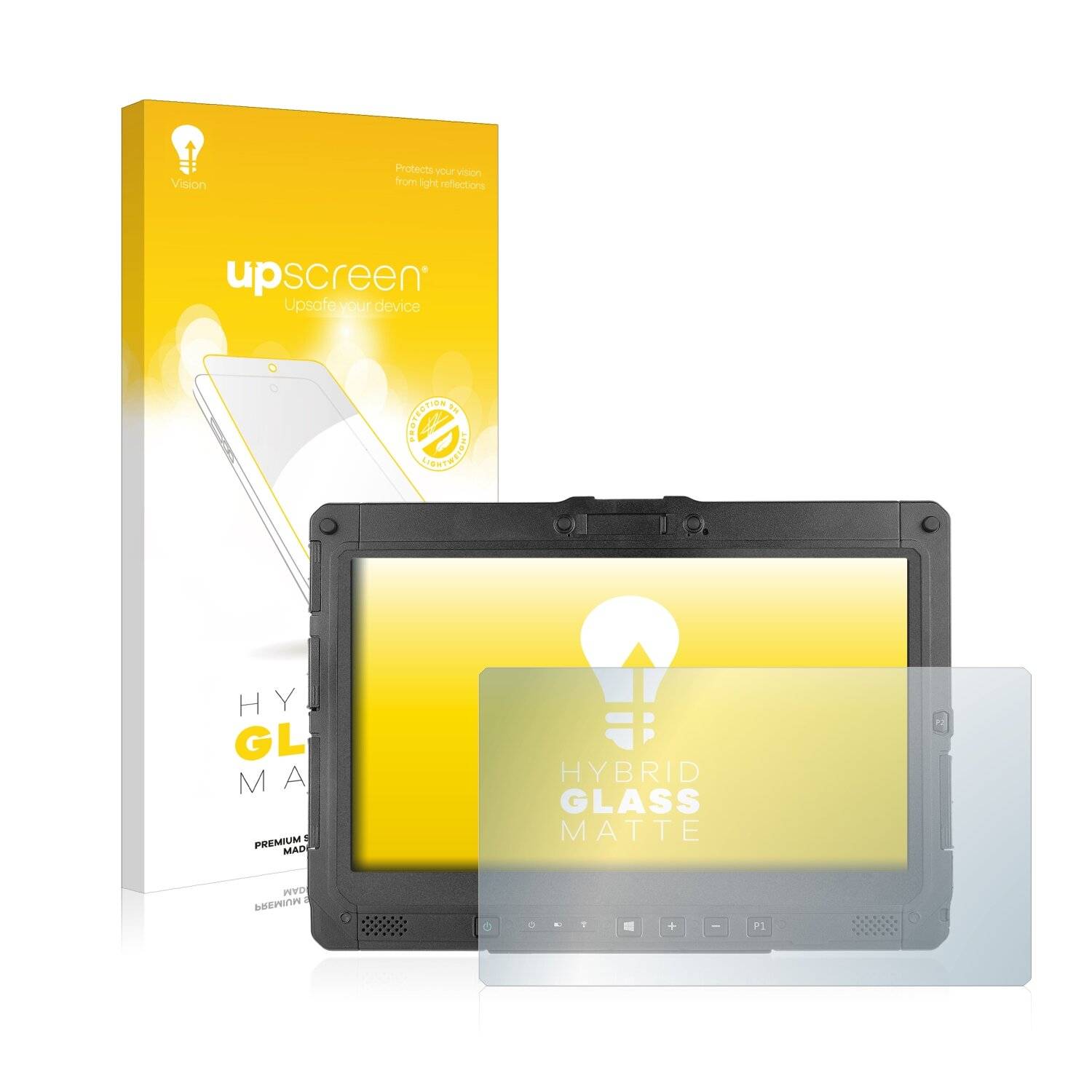 upscreen Hybrid Glass Matte Premium Schutzglas Folie für Getac K120