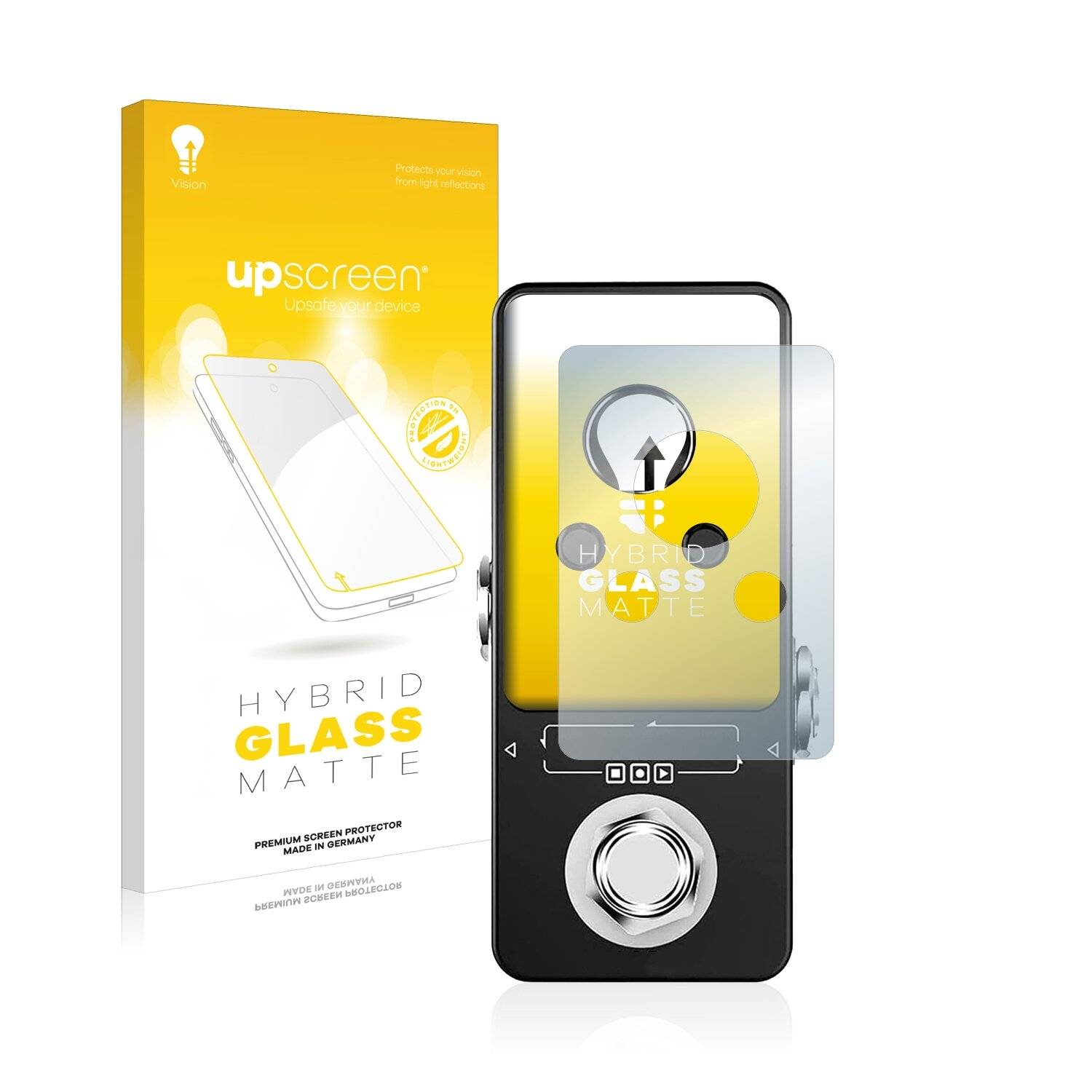upscreen Hybrid Glass Matte Premium Schutzglas Folie für Lekato Looper