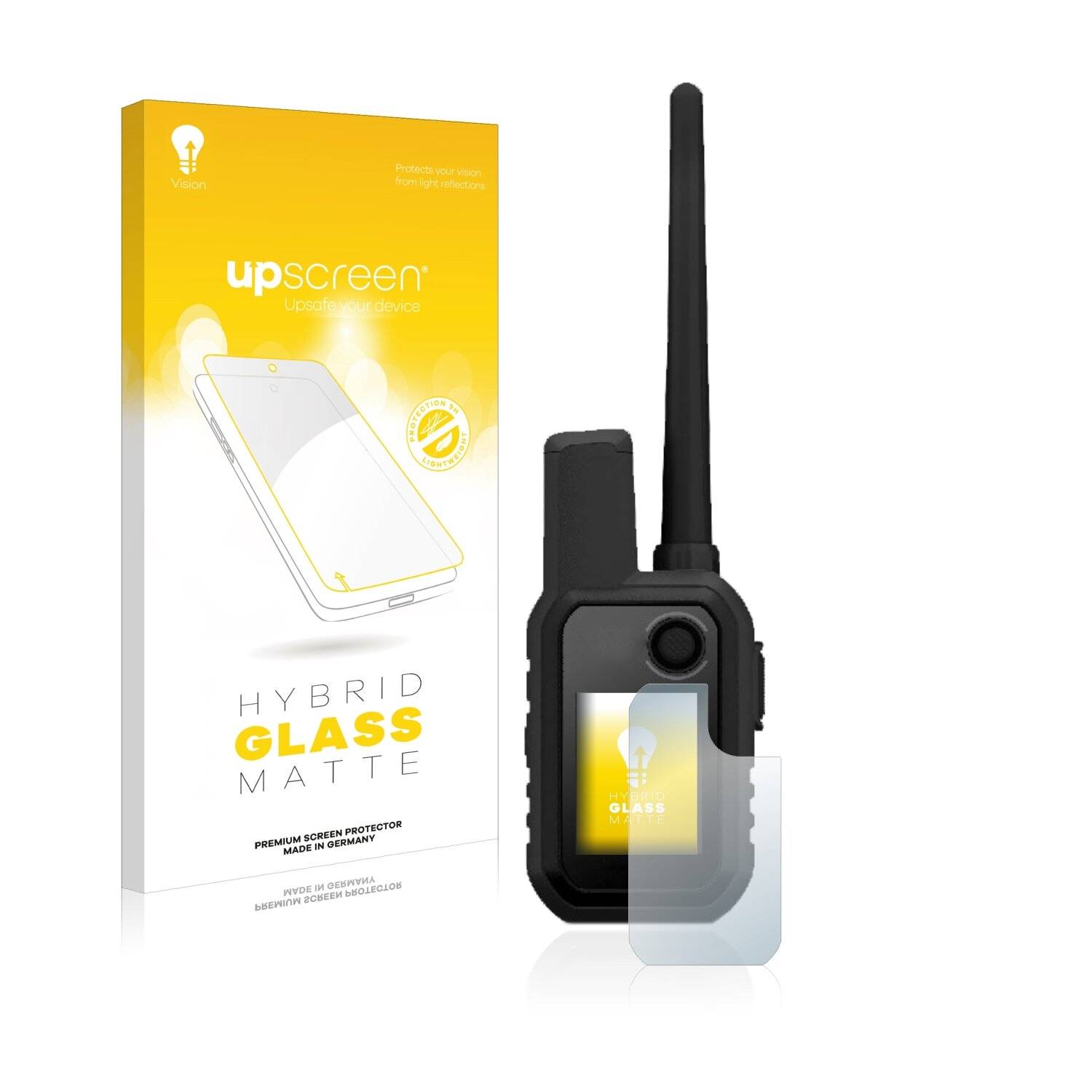 upscreen Hybrid Glass Matte Premium Schutzglas Folie für Garmin Alpha 10