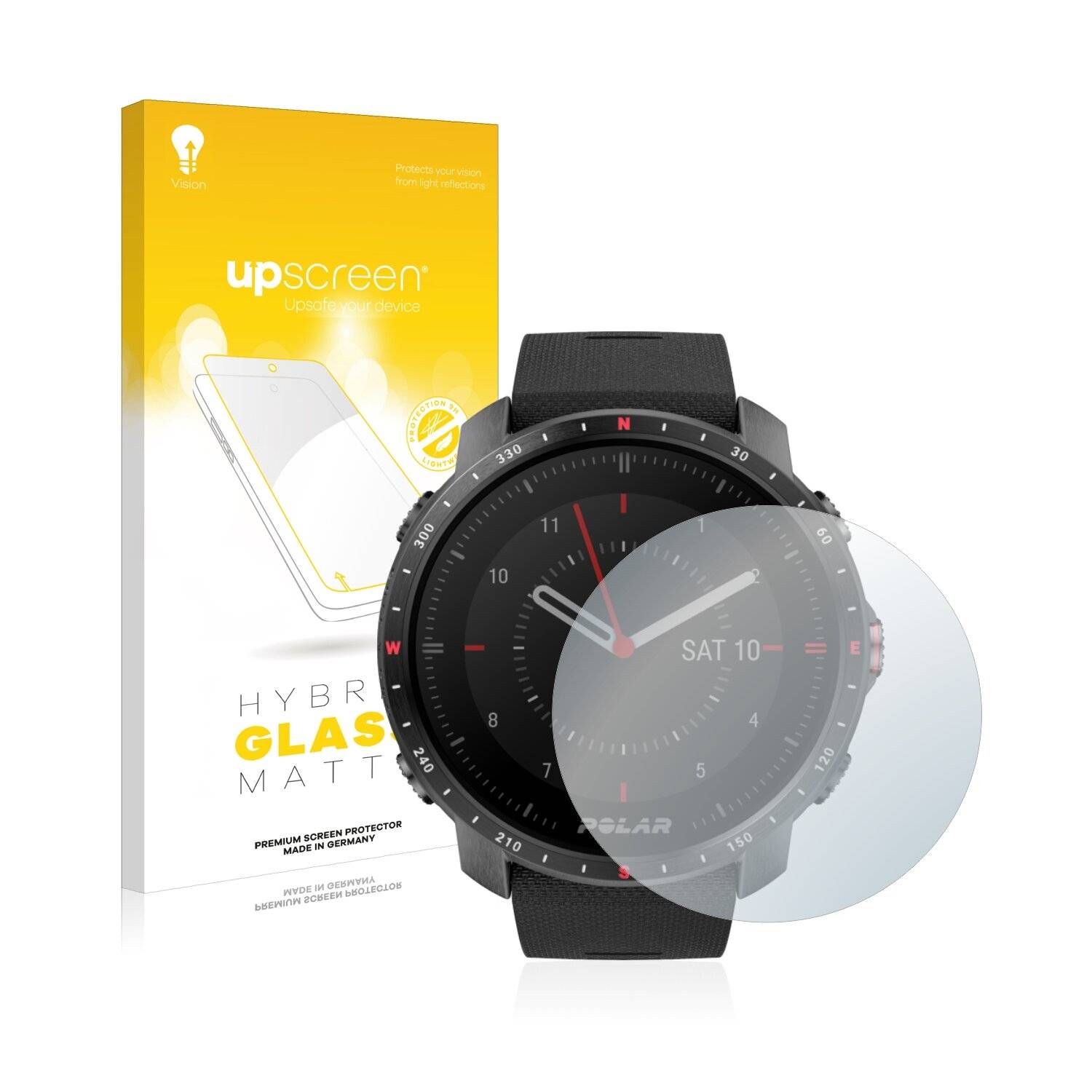 upscreen Hybrid Glass Matte Premium Schutzglas Folie für Polar Grit X
