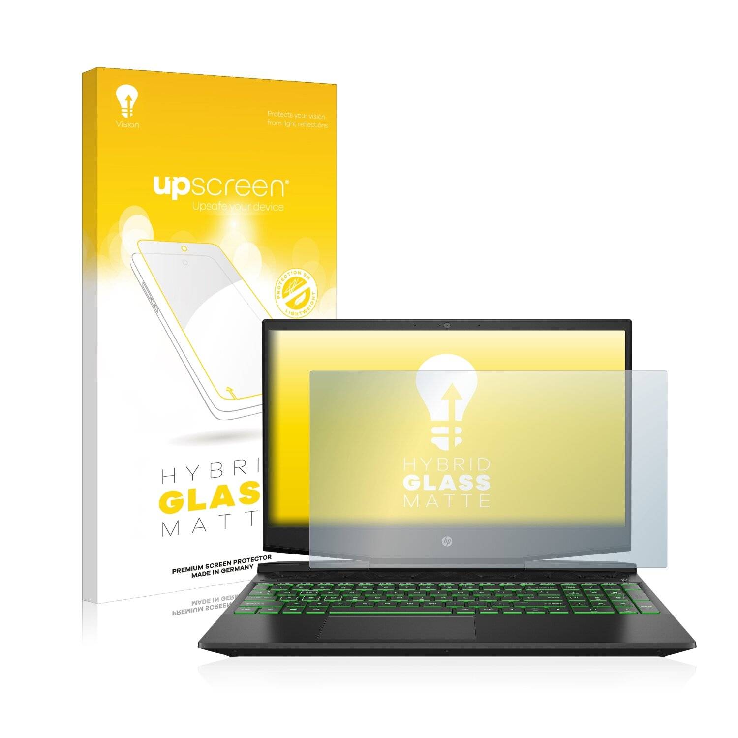 upscreen Hybrid Glass Matte Premium Schutzglas Folie für HP Pavilion