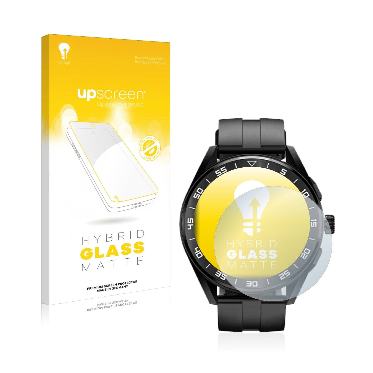 upscreen Hybrid Glass Matte Premium Schutzglas Folie für Lokmat Comet