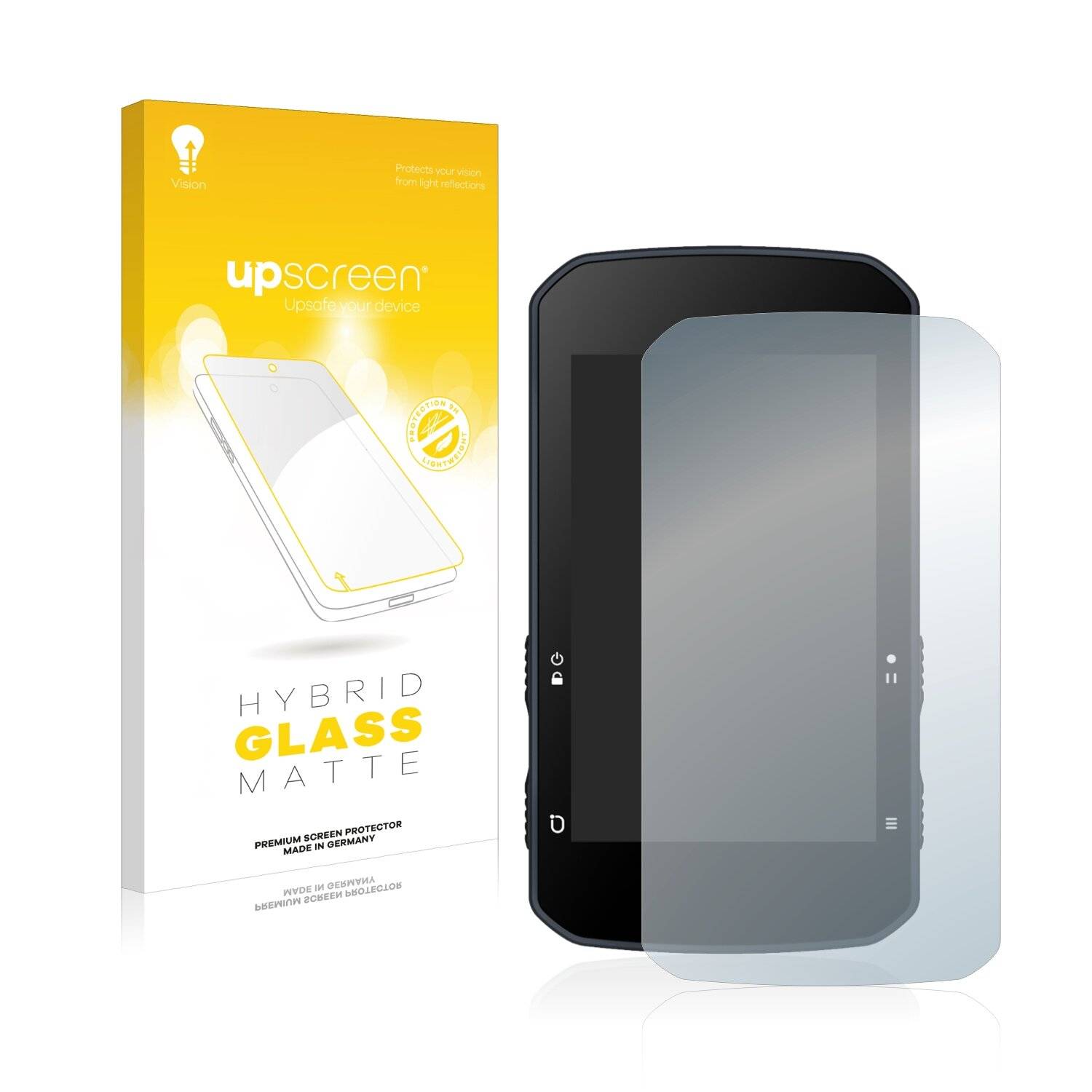 upscreen Hybrid Glass Matte Premium Schutzglas Folie für Bryton Rider