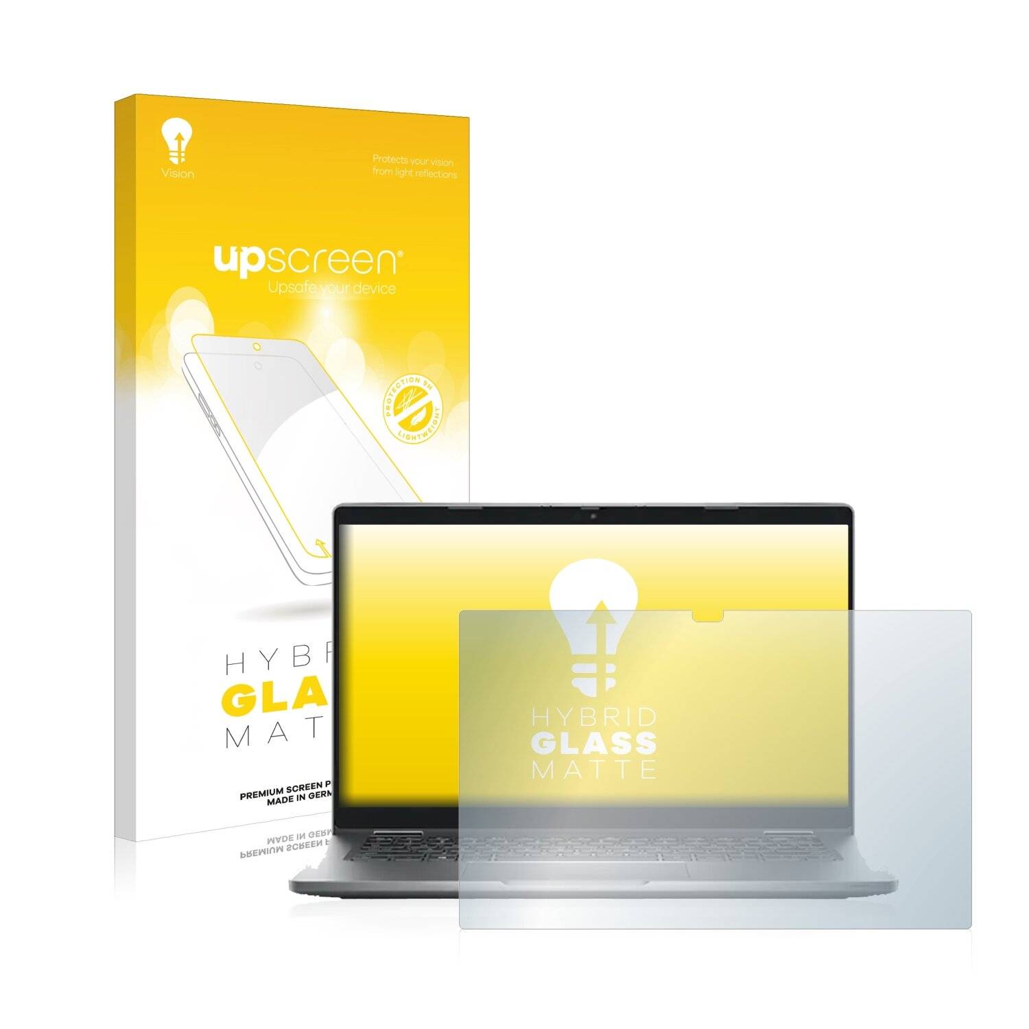 upscreen Hybrid Glass Matte Premium Schutzglas Folie für Dell Latitude 5330