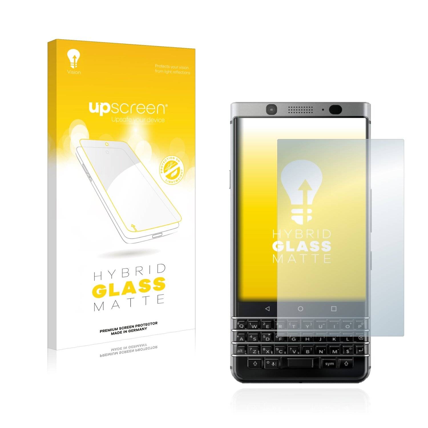 upscreen Flexible Schutz Glas Folie für BlackBerry Keyone Schutzglas 9H Hybridglas Matt Entspiegelt