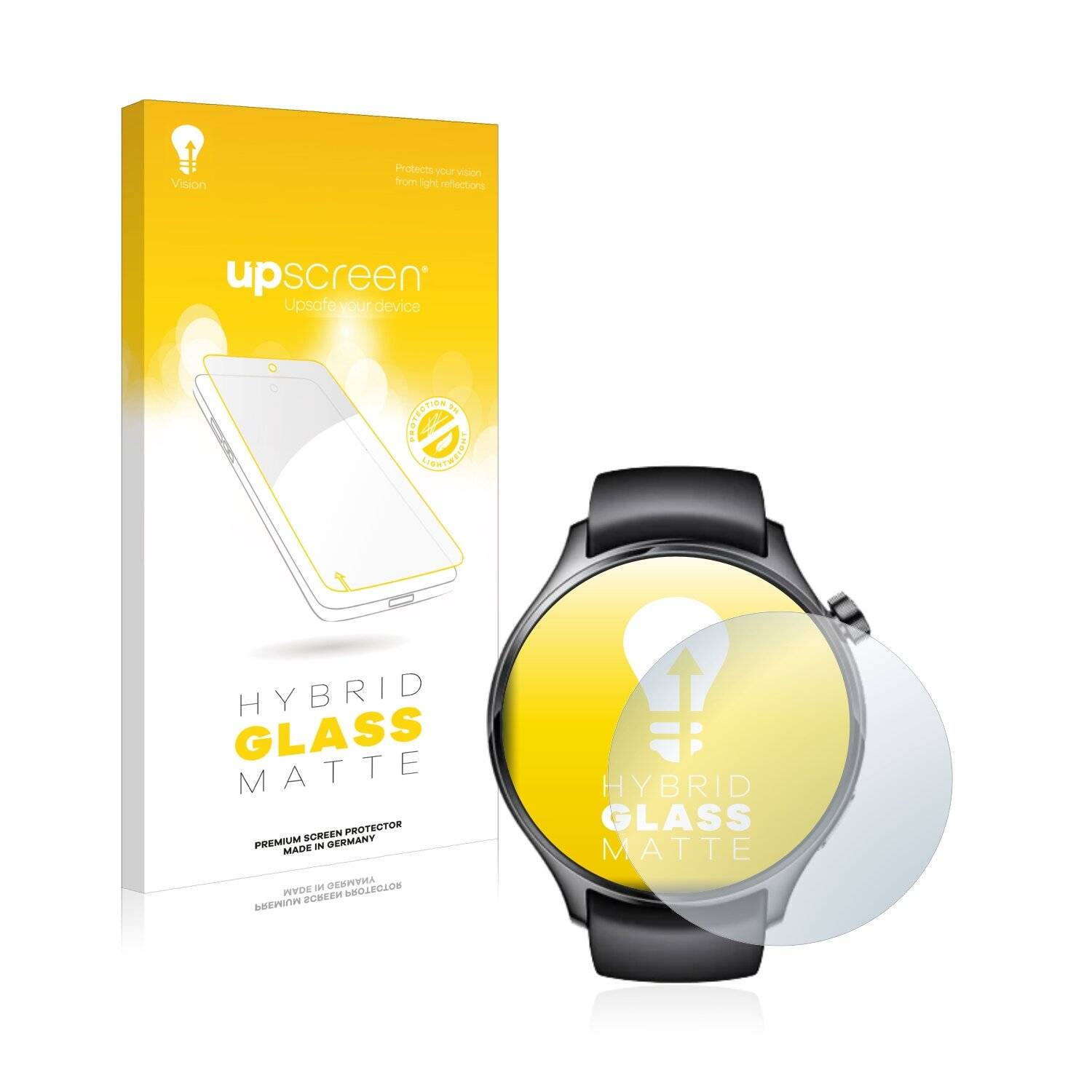 upscreen Hybrid Glass Matte Premium Schutzglas Folie für Xiaomi Watch S1
