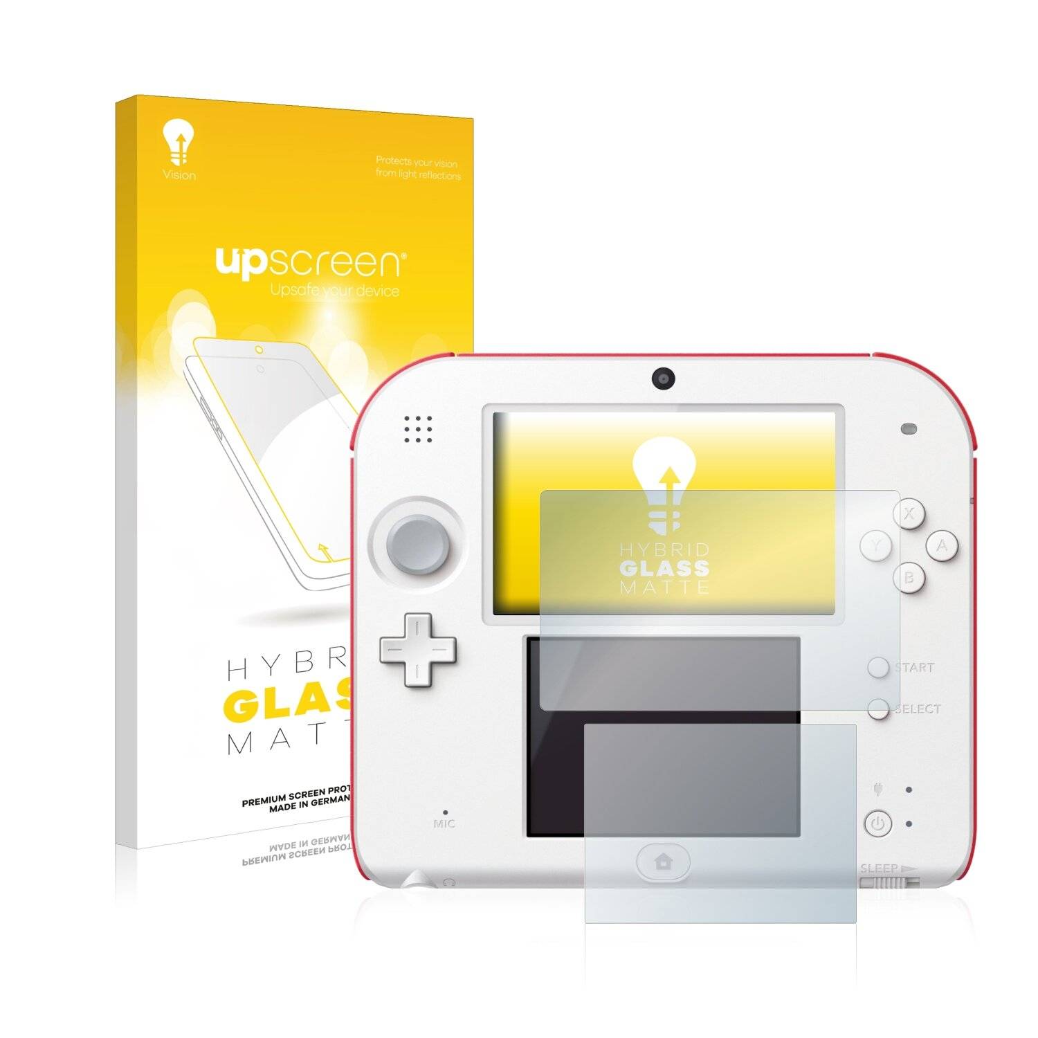 upscreen Hybrid Glass Matte Premium Schutzglas Folie für Nintendo