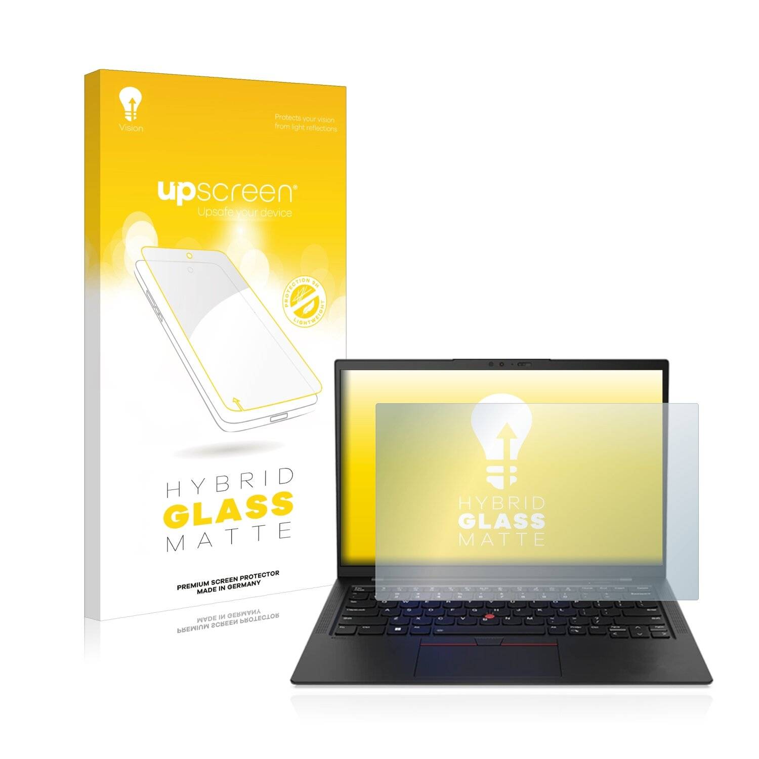 upscreen Hybrid Glass Matte Premium Schutzglas Folie für Lenovo ThinkPad X1 Carbon Touch 14