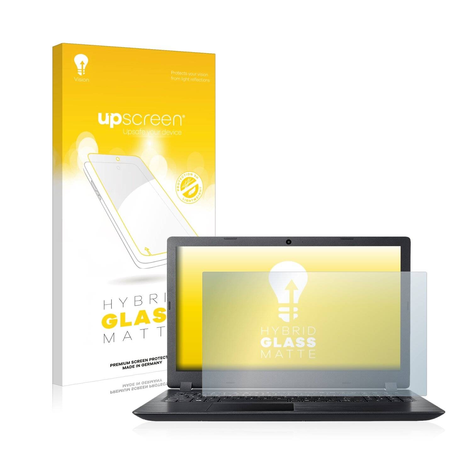 upscreen Hybrid Glass Matte Premium Schutzglas Folie für Acer Aspire 3