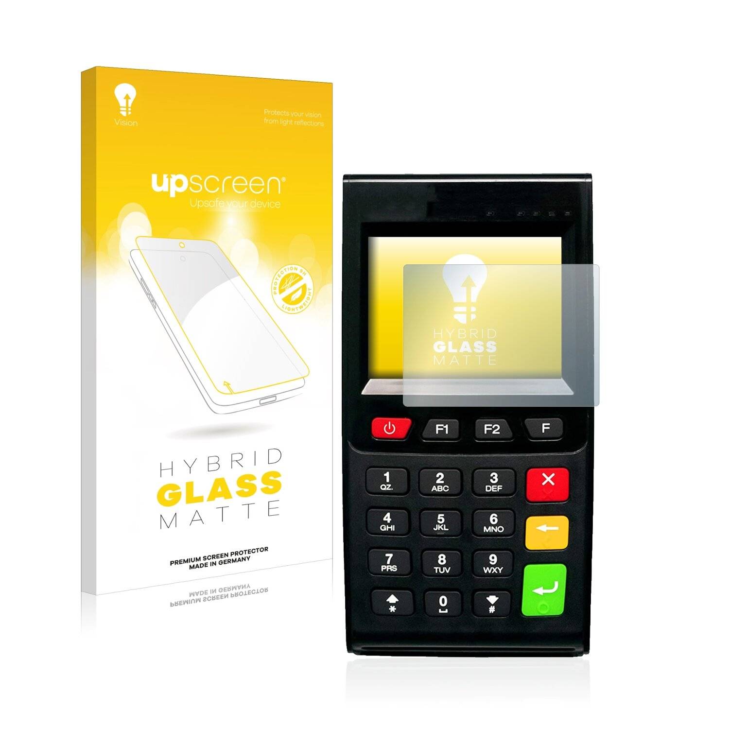 upscreen Hybrid Glass Matte Premium Schutzglas Folie für myPOS