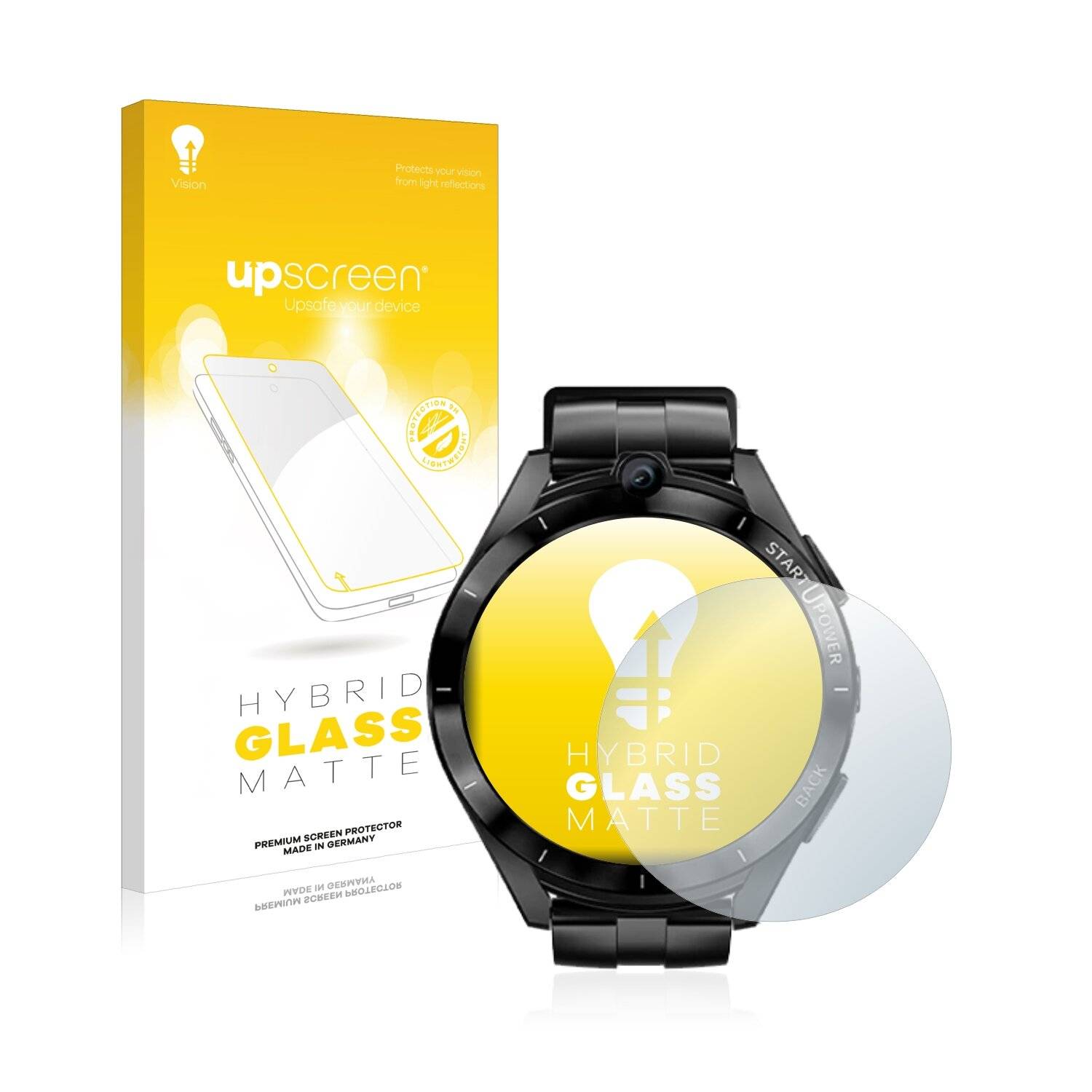 upscreen Hybrid Glass Matte Premium Schutzglas Folie für Lokmat Appllp 2